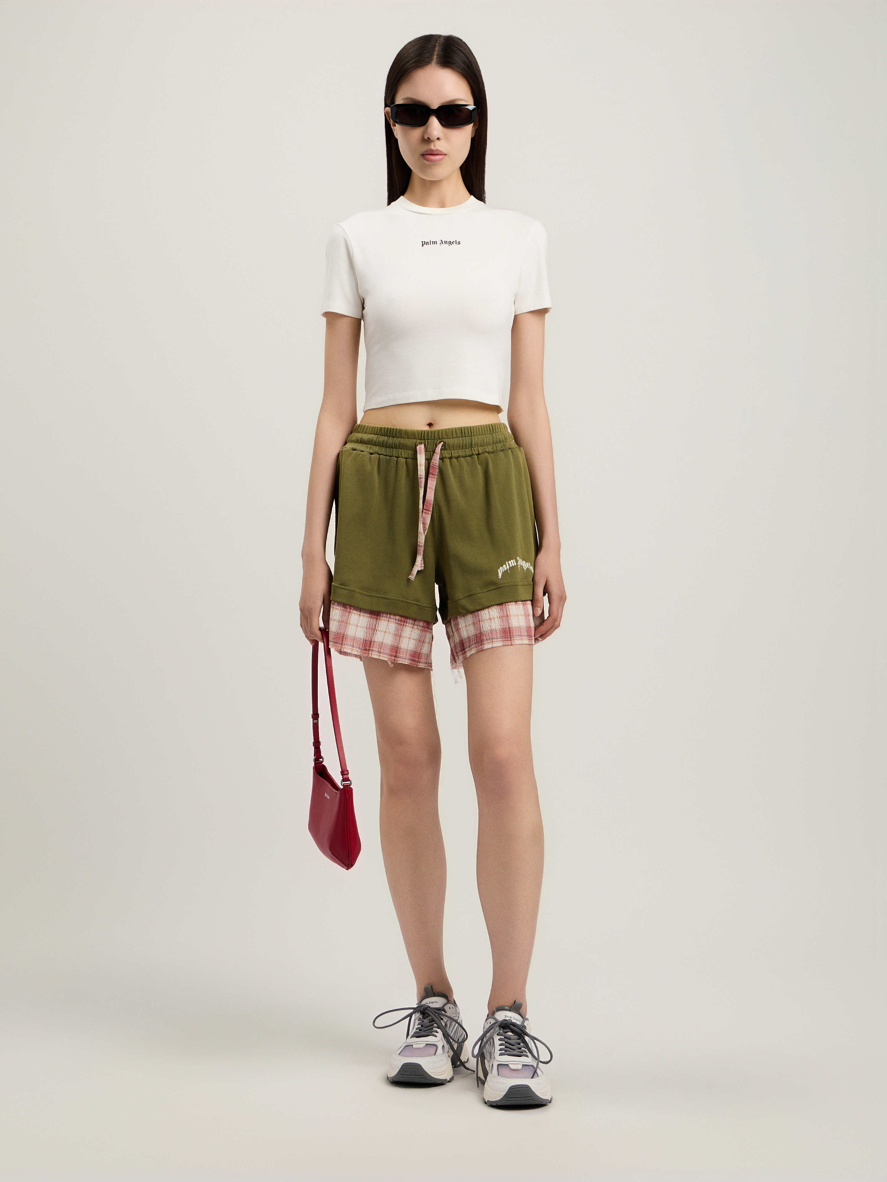 Palm Angels Classic Logo Baby T-shirt In Neutral