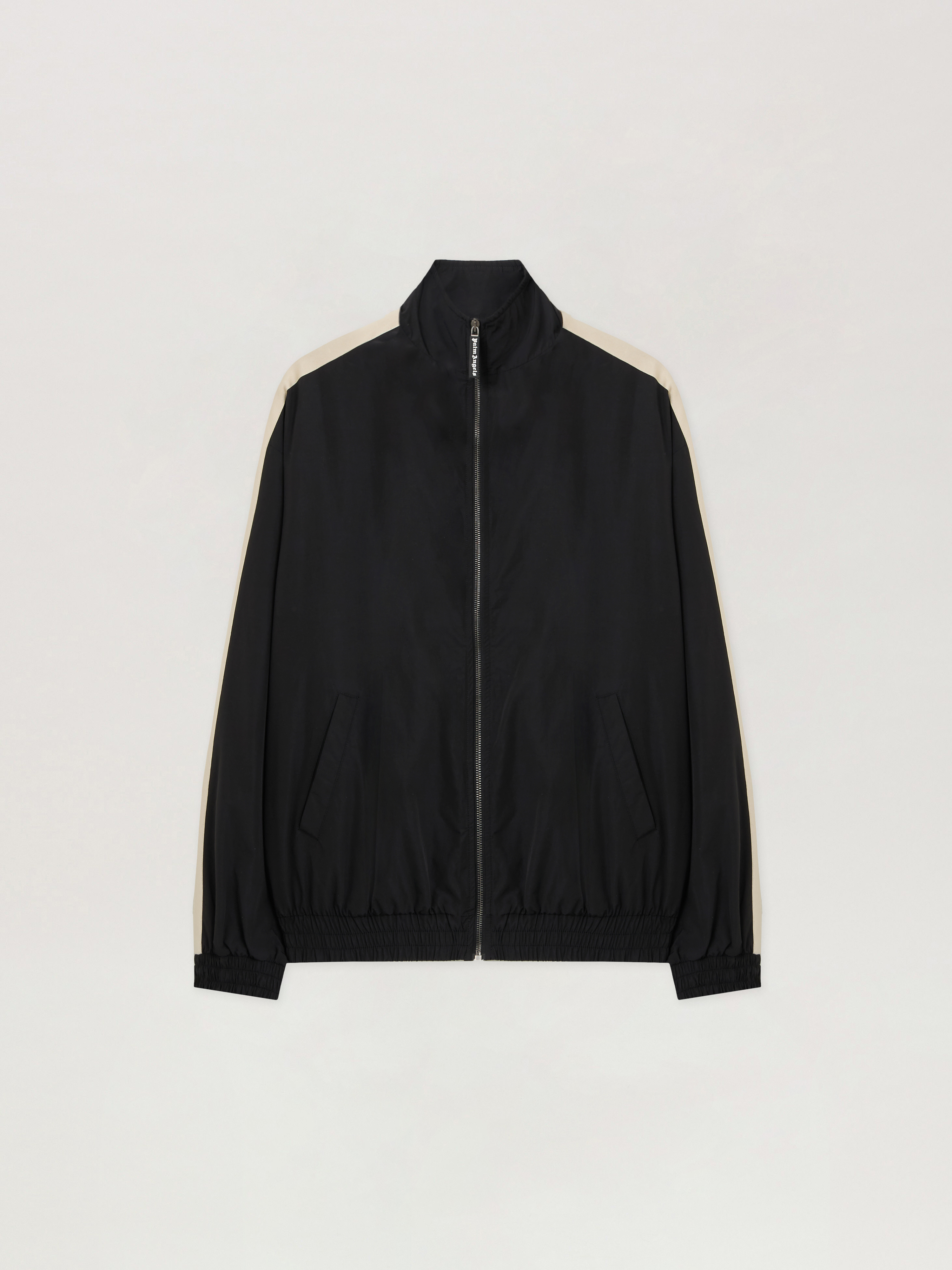 Palm Angels Black/White Classic Logo Windbreaker Jacket Man - Off