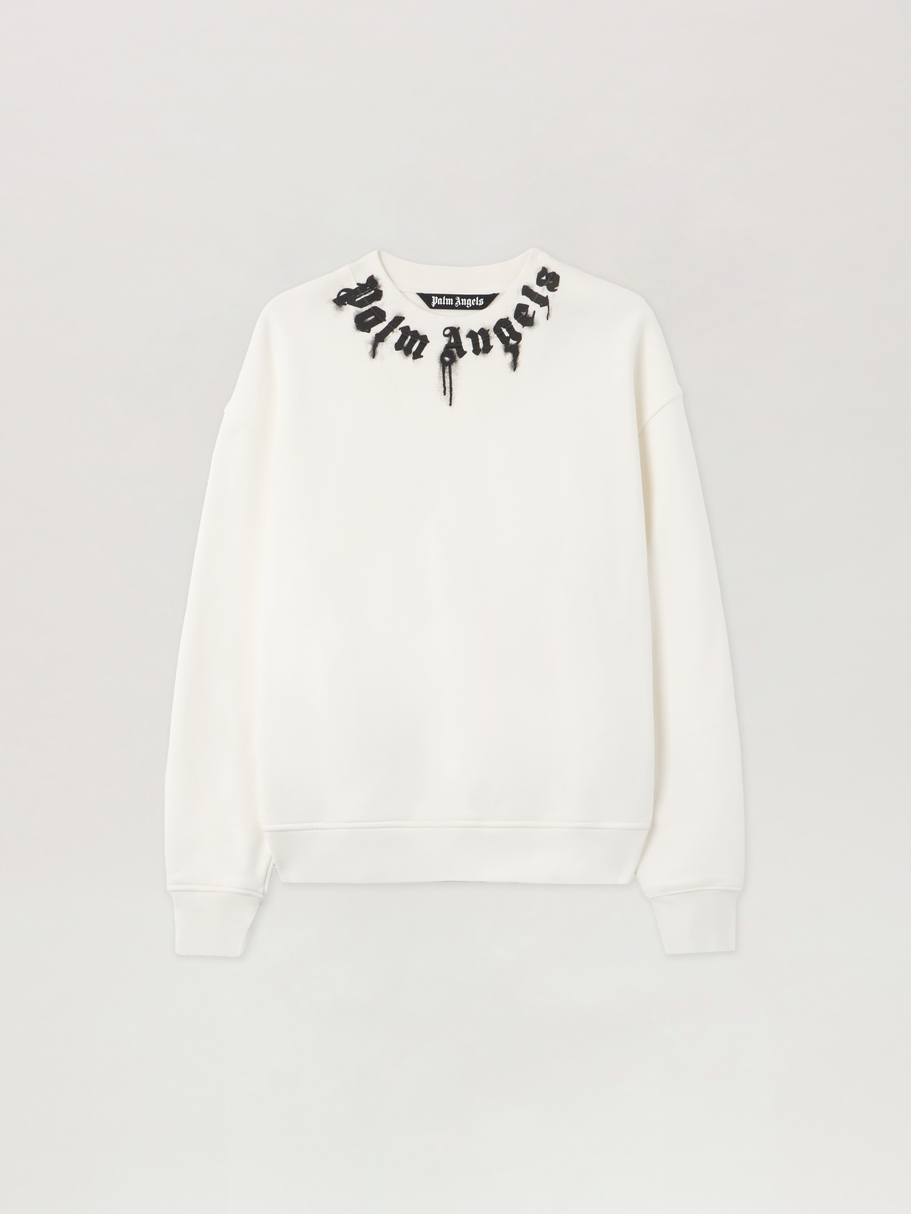 Palm Angels Neck Logo Reg Crew Sweatshirt