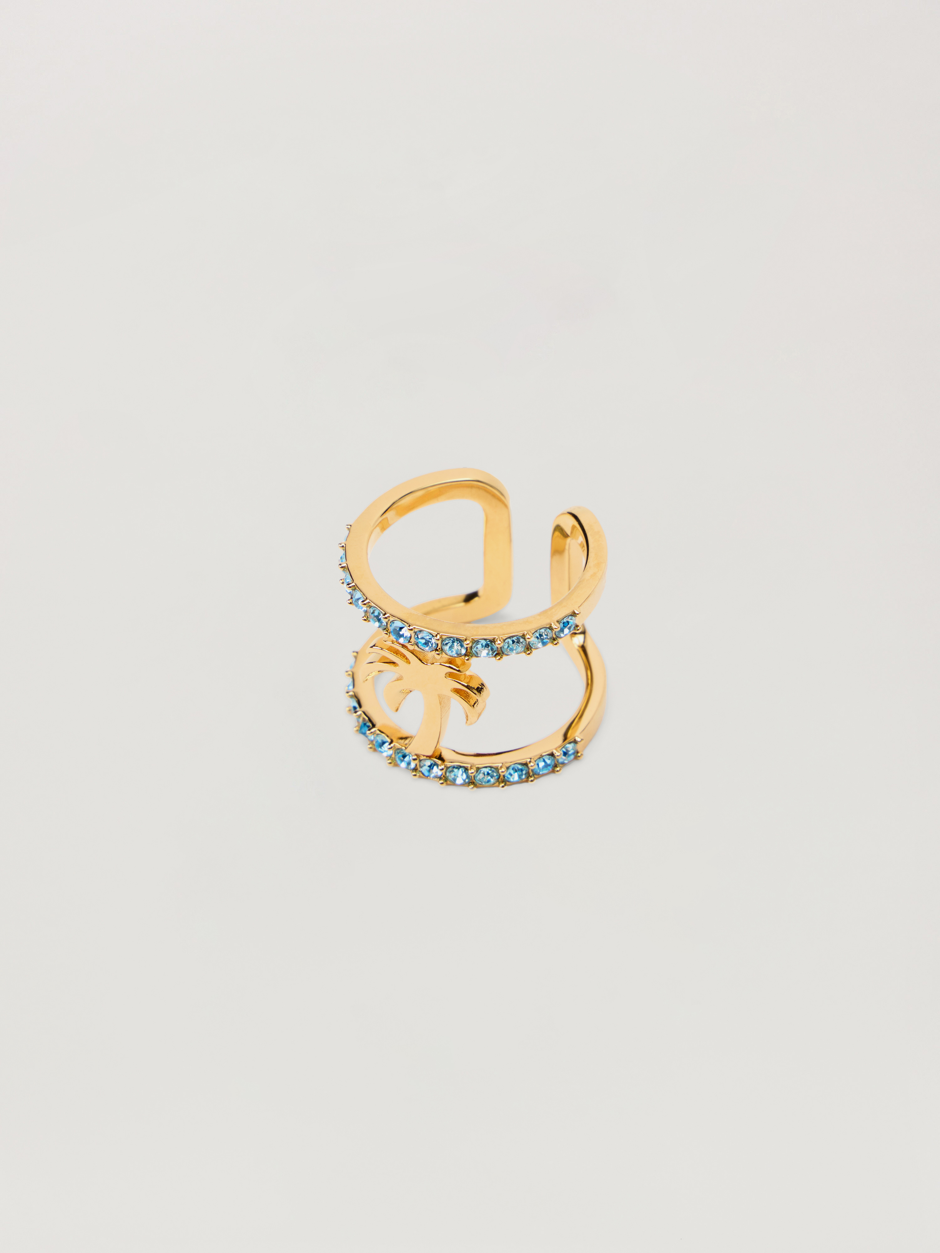 Palm Angels Strass Palm Ring In Multi