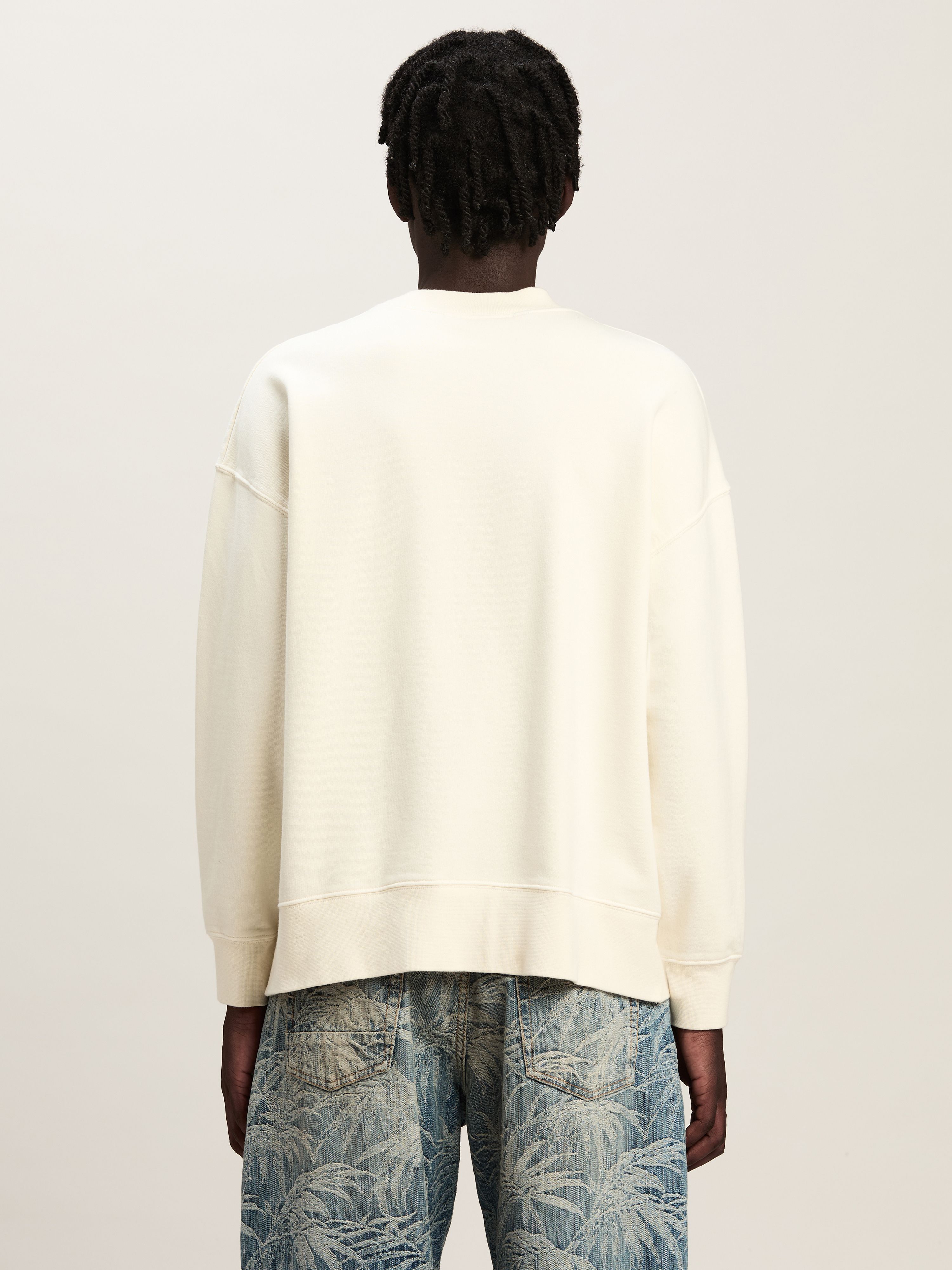 Palm Angels Cotton Crew Neck Sweatshirt With Teddy Bear Motif