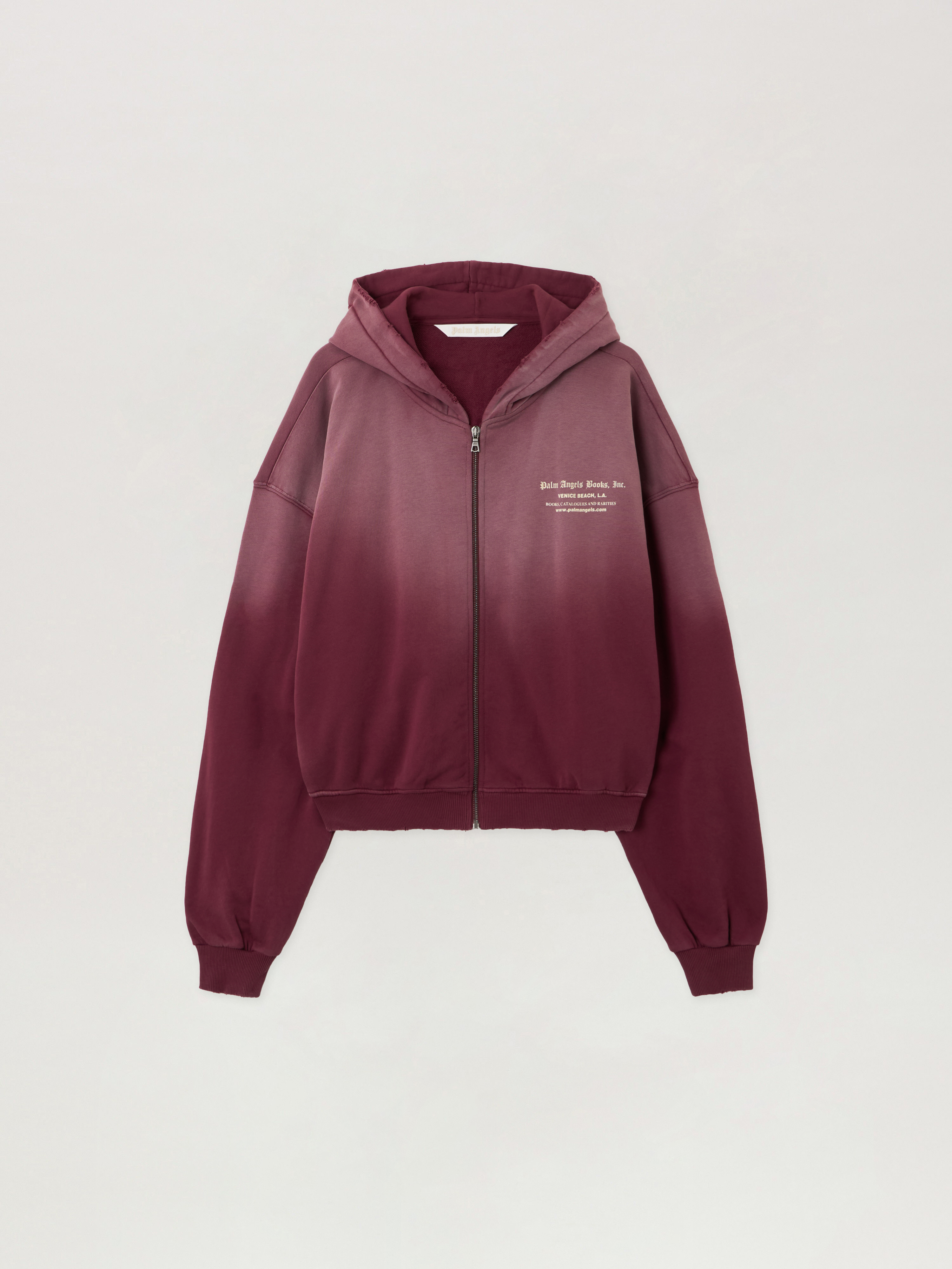 Palm Angels Book Club Zip Crop Hoodie