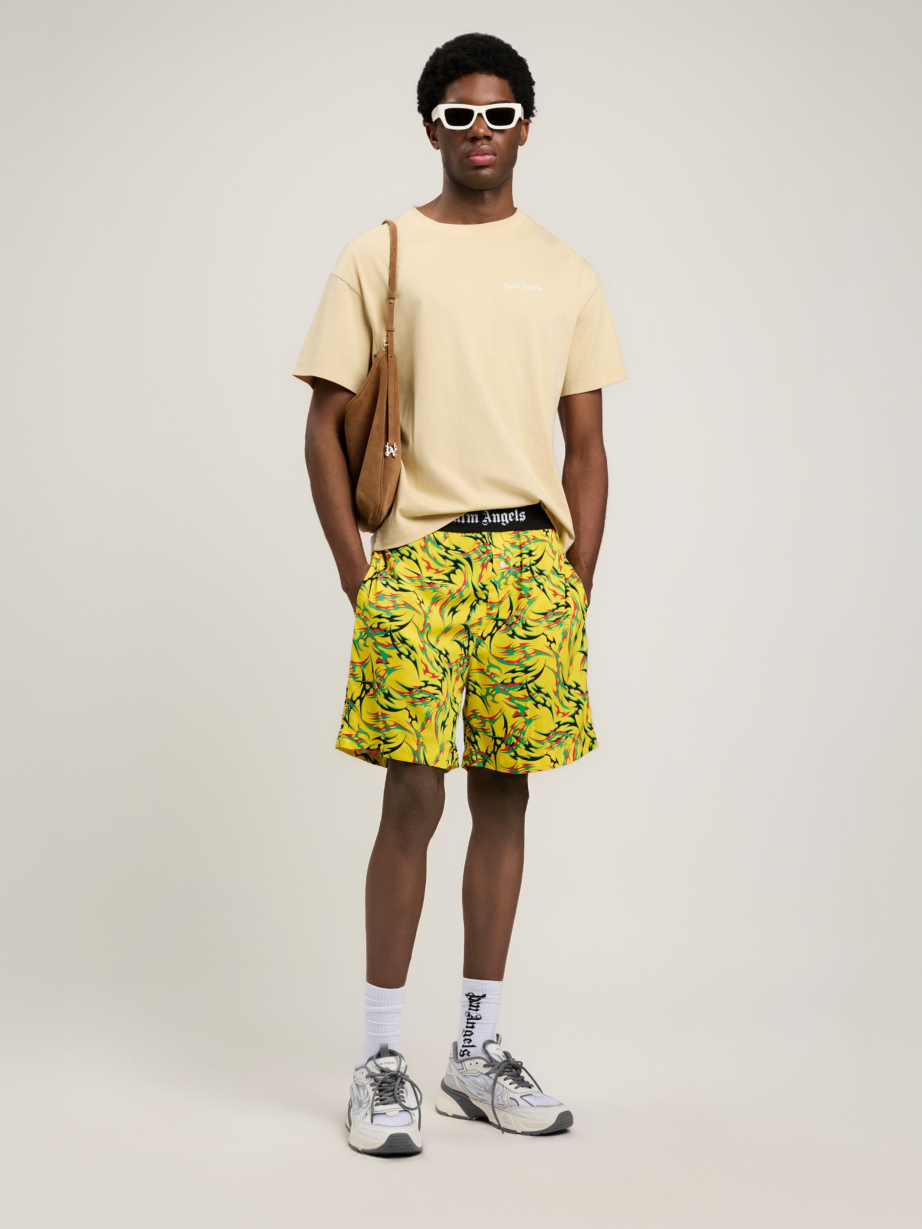  Palm Angels Classic Logo T-shirt Tripack Man  Multicolor 