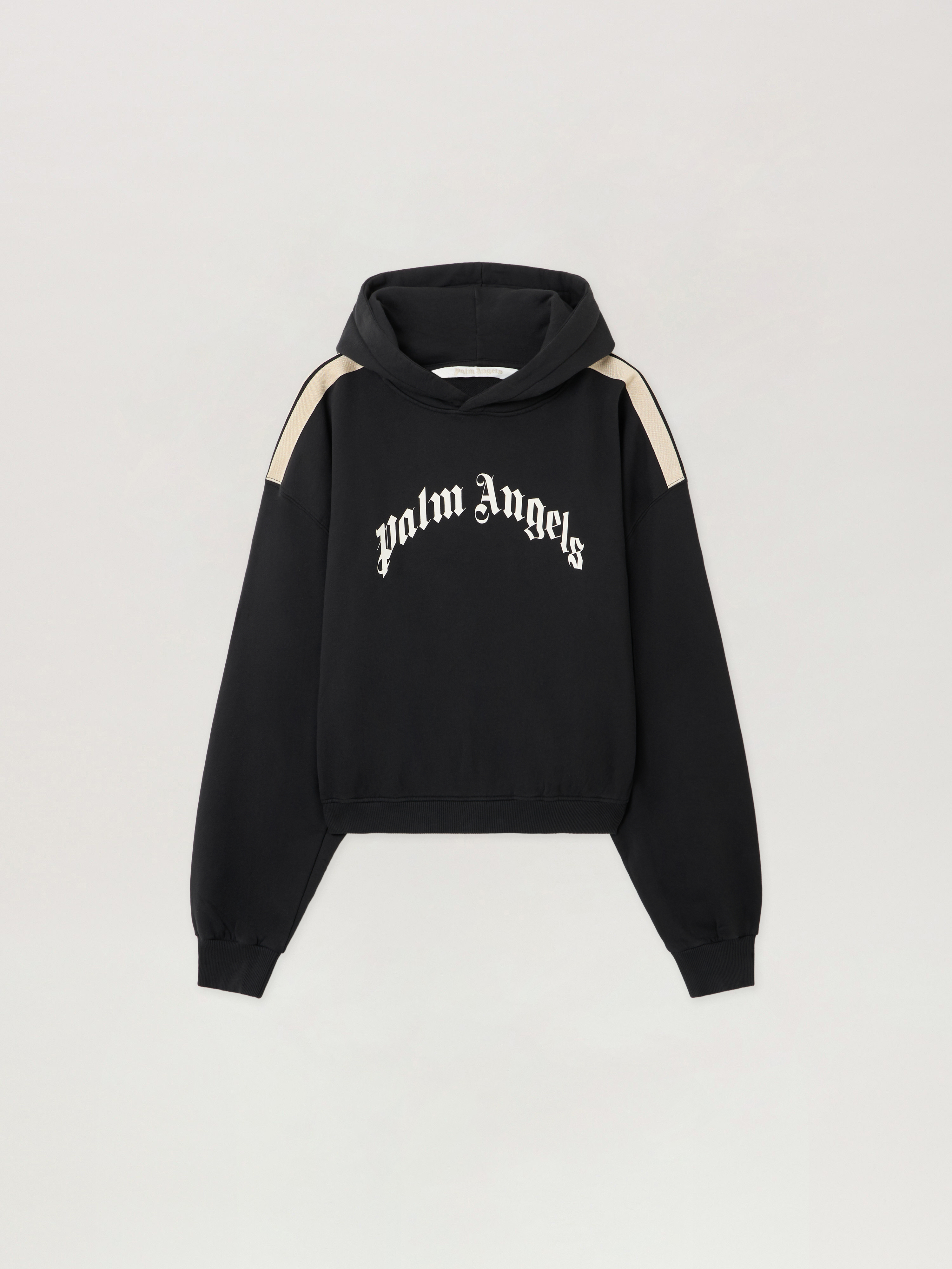 Palm Angels Curved Logo Track Crop Hoodie