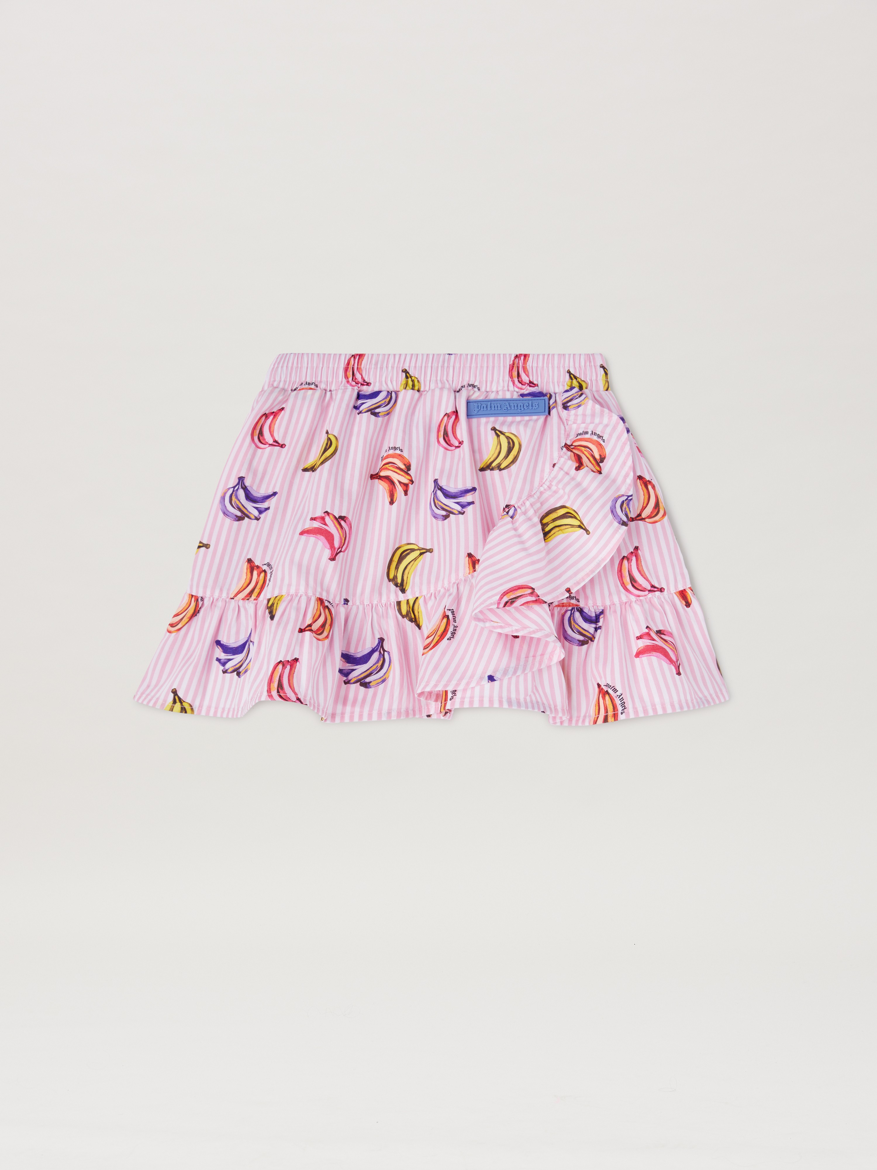 Palm Angels Kids' Mini Skirt With All Over Bananas Prints