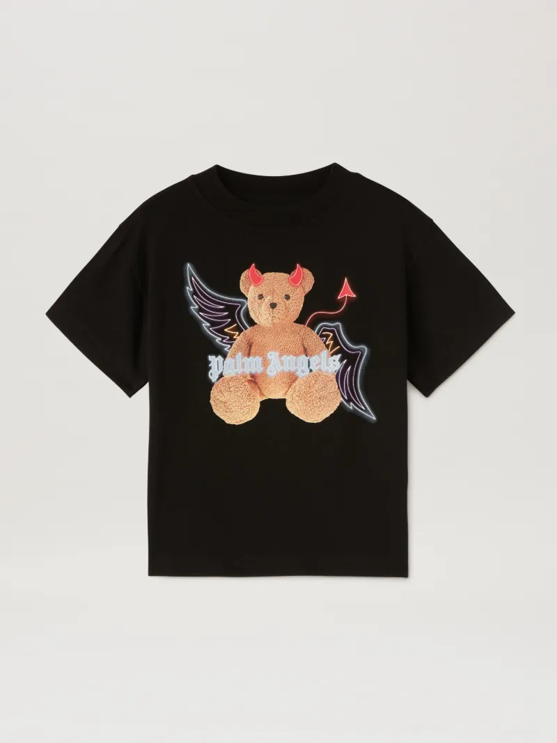 Palm Angels Kids' Angel-devil Bear T-shirt