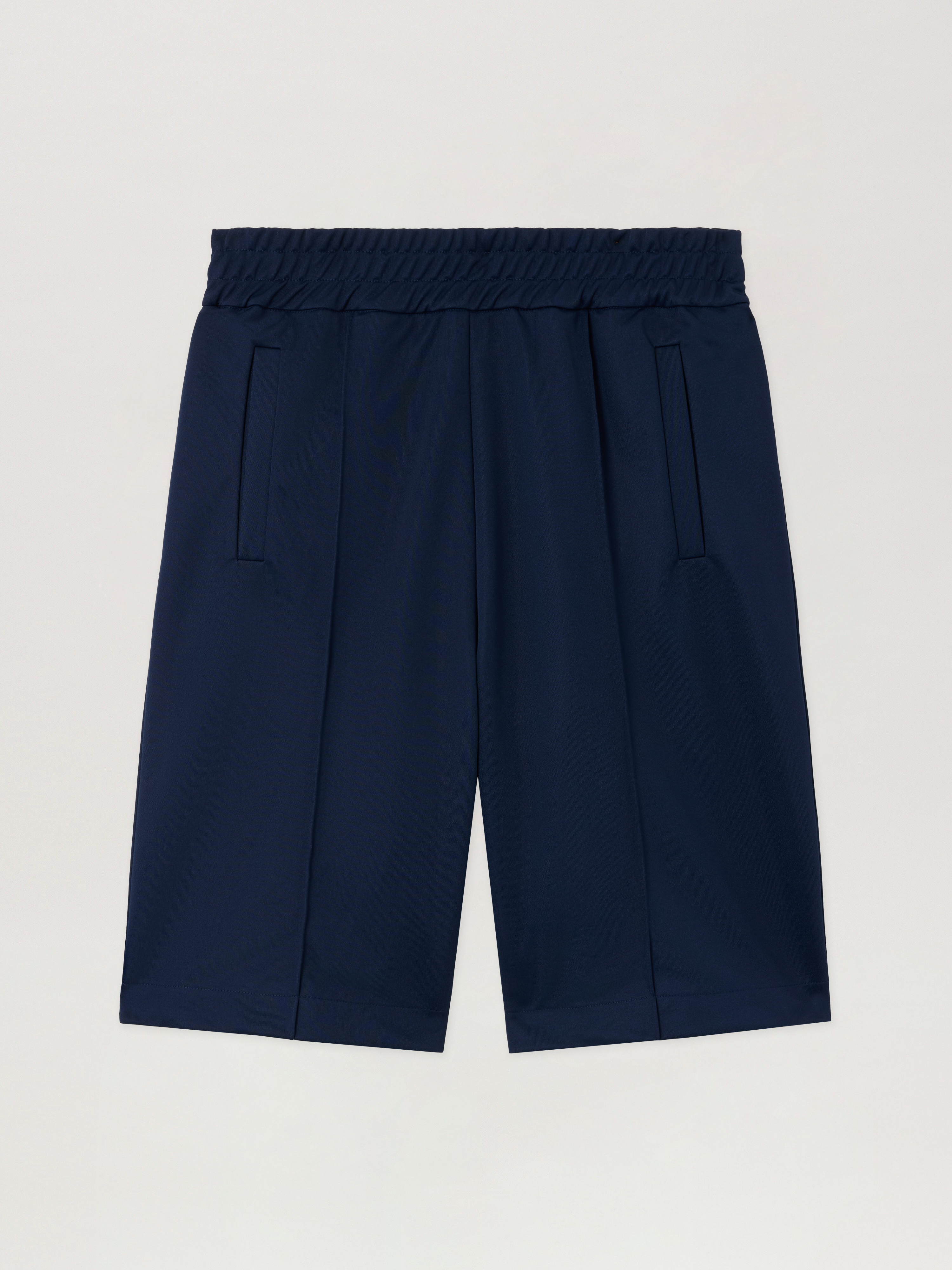 Back Curved Logo Track Shorts in NAVY BLUE OFF WHITE for Men