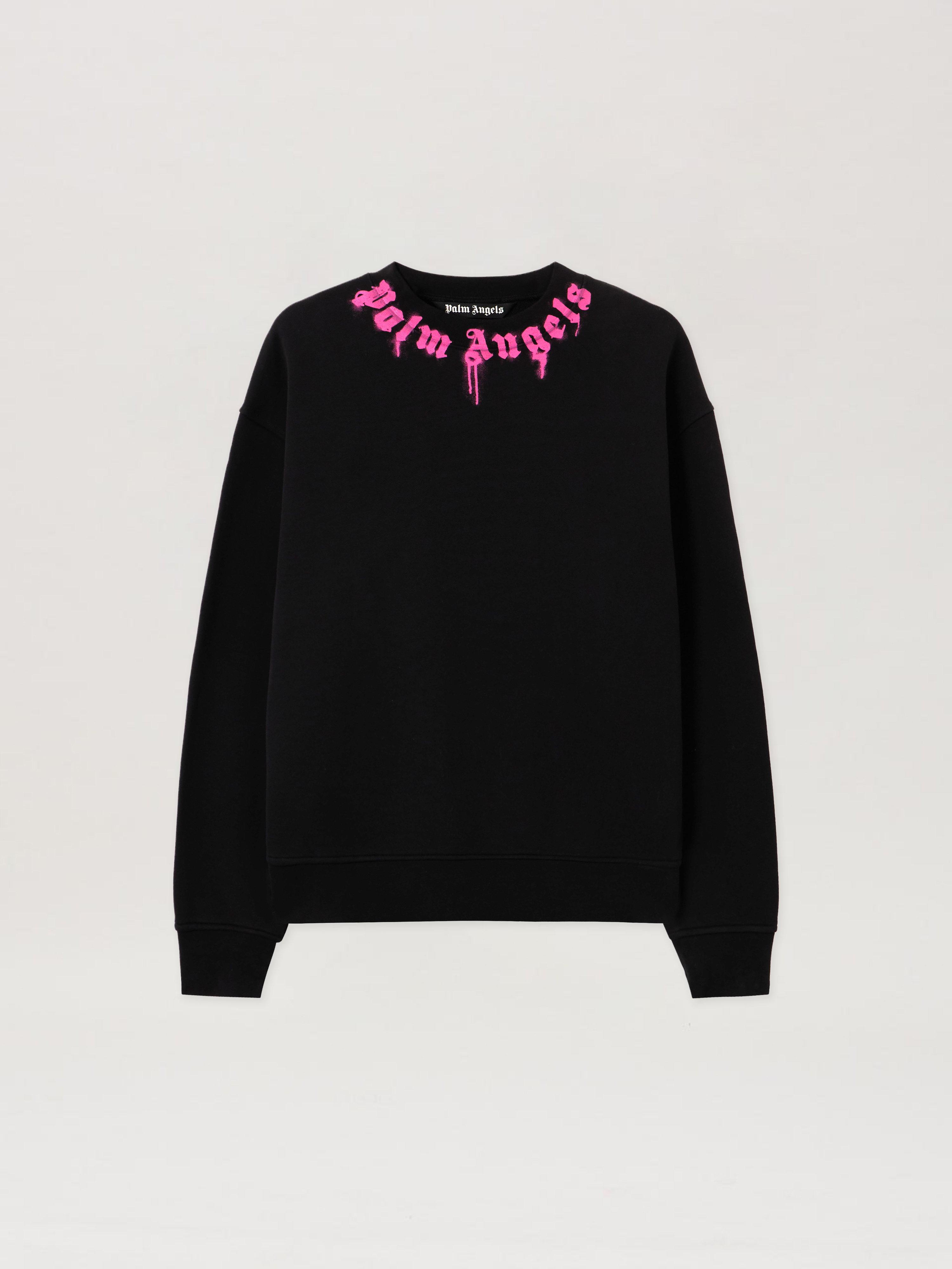 Palm Angels Neck Logo Crew Sweatshirt