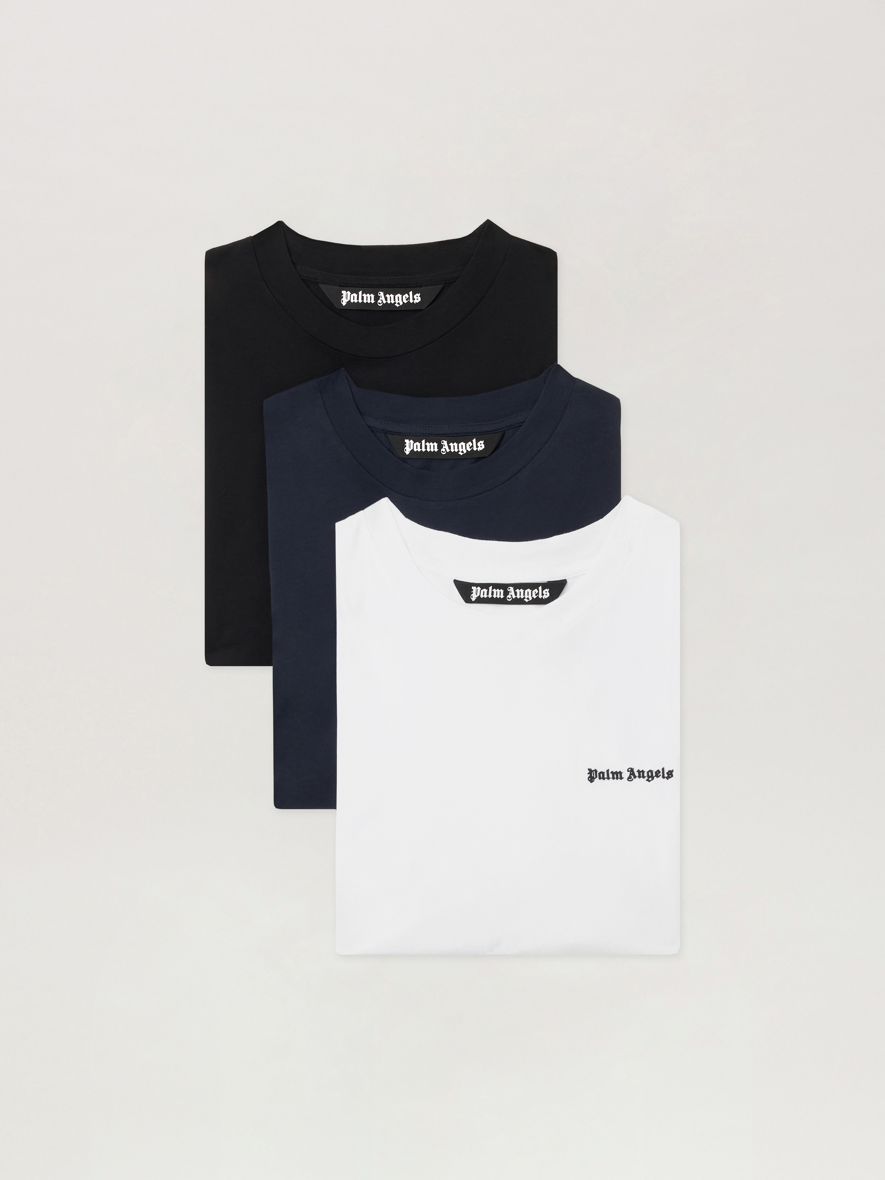 Palm Angels Classic Logo T-shirt Tripack In Multi