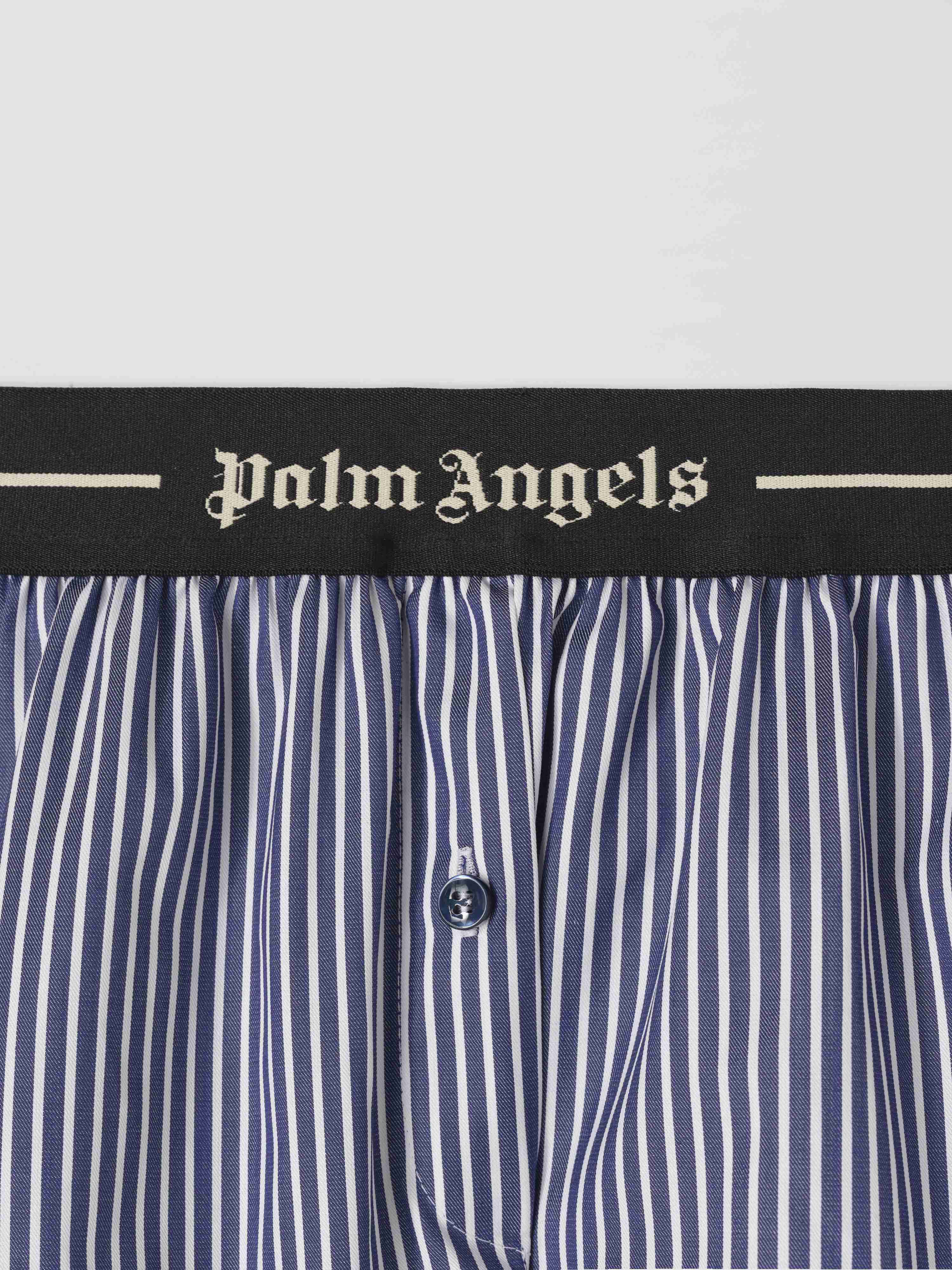 Palm Angels Classic Logo Striped Shorts