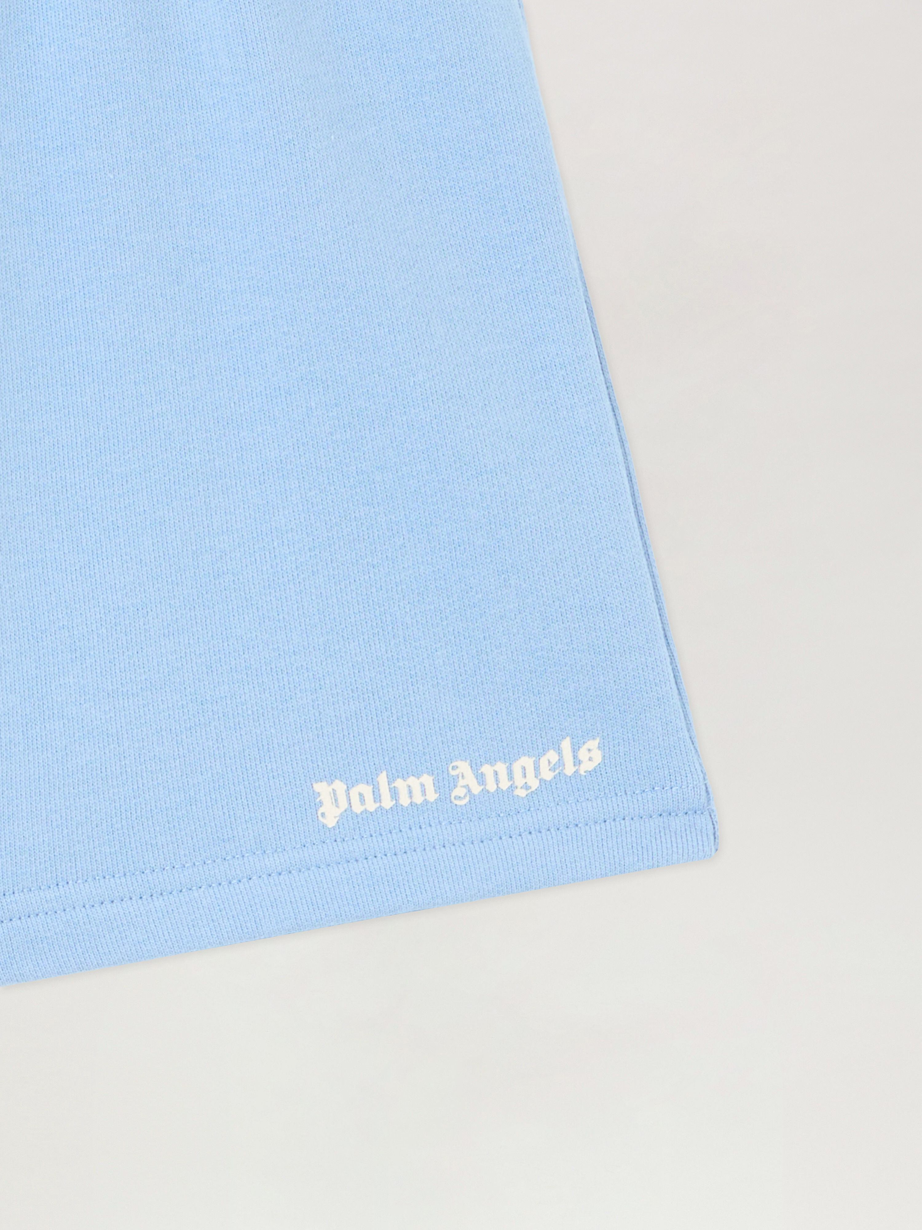  Palm Angels Classic Logo Sweat Shorts Kids  Celeste/light Blue 