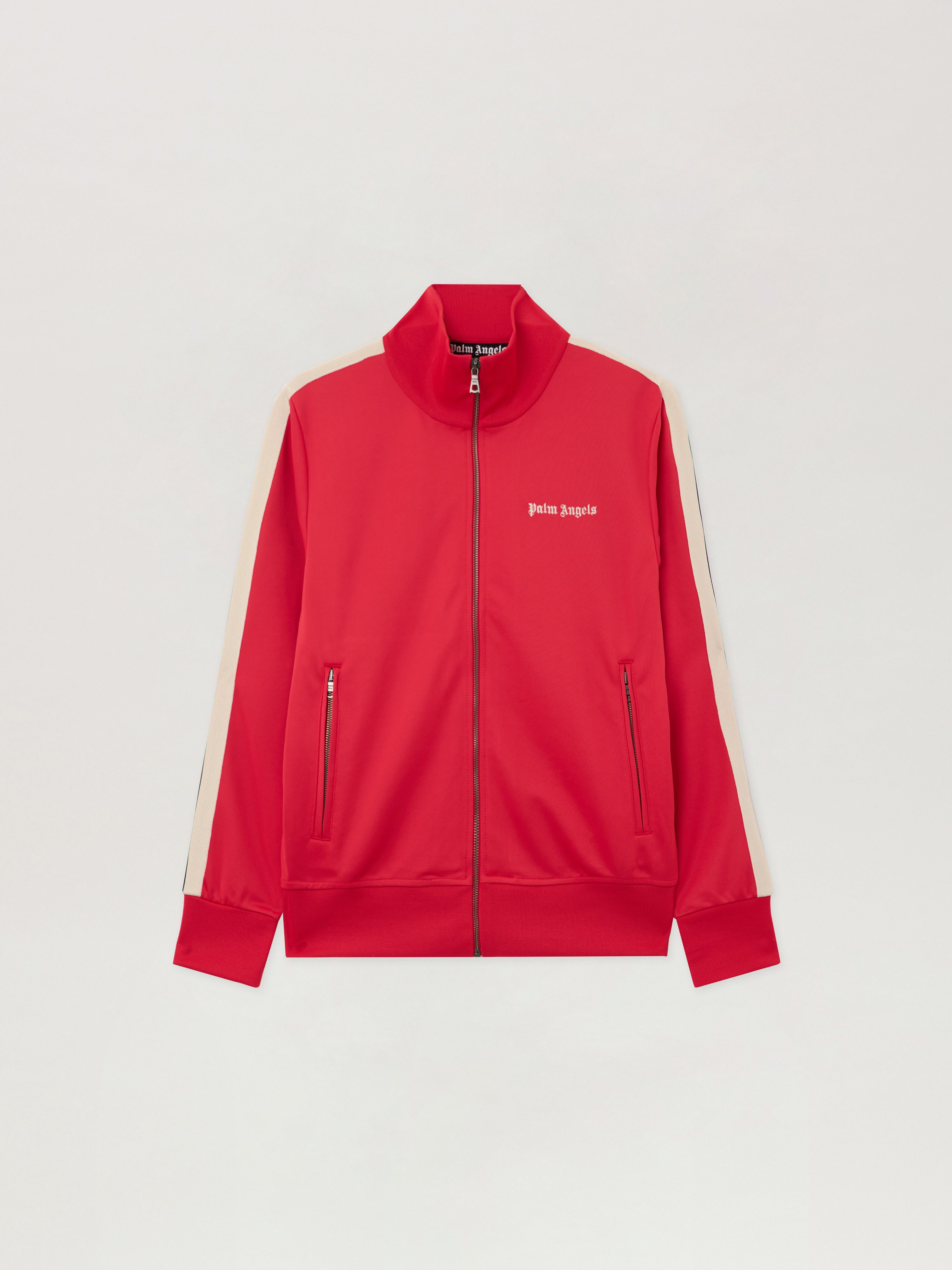 Classic Logo Track Jacket in RED OFF WHITE for Men | Palm Angels®
