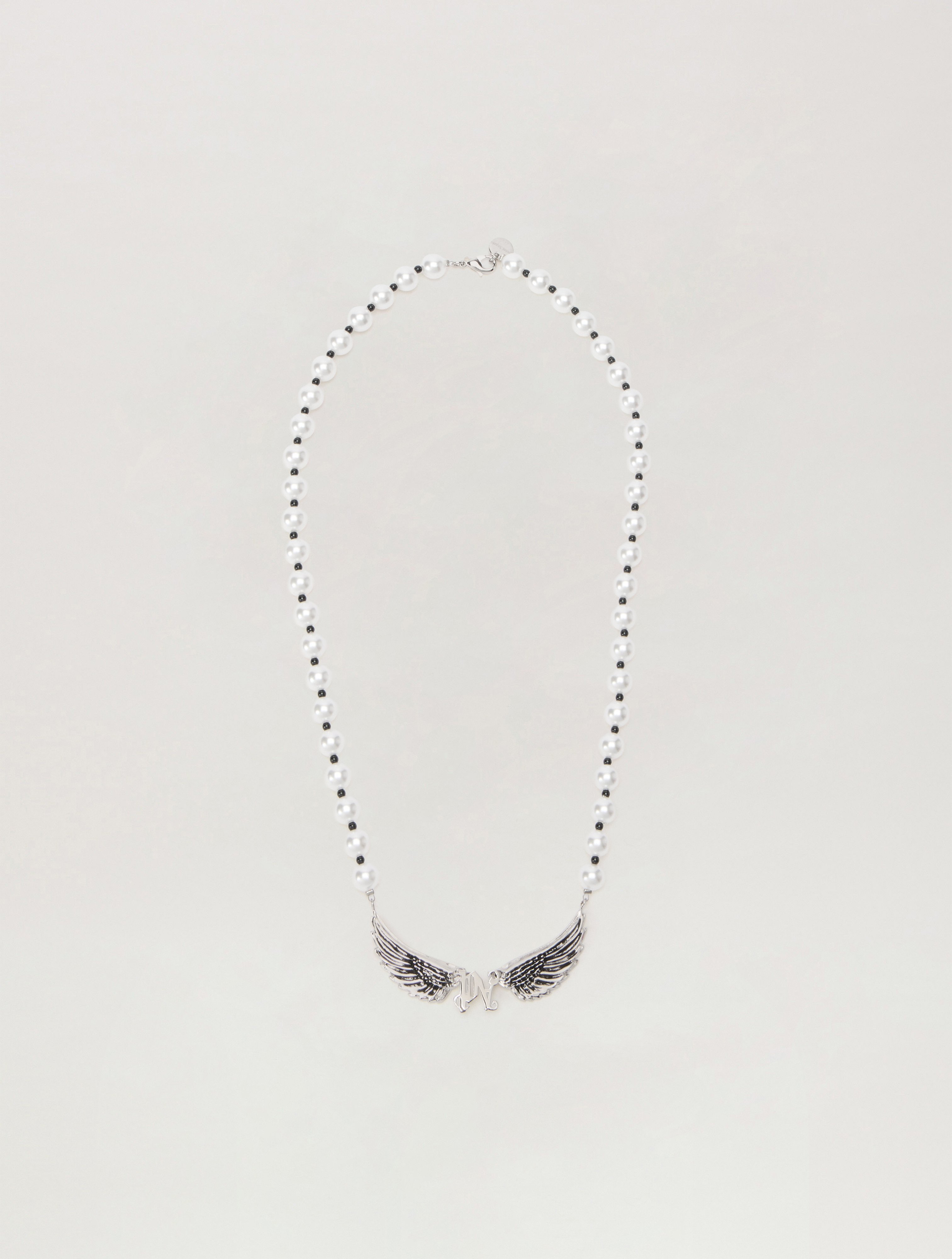 Palm Angels Wings Pearl Necklace