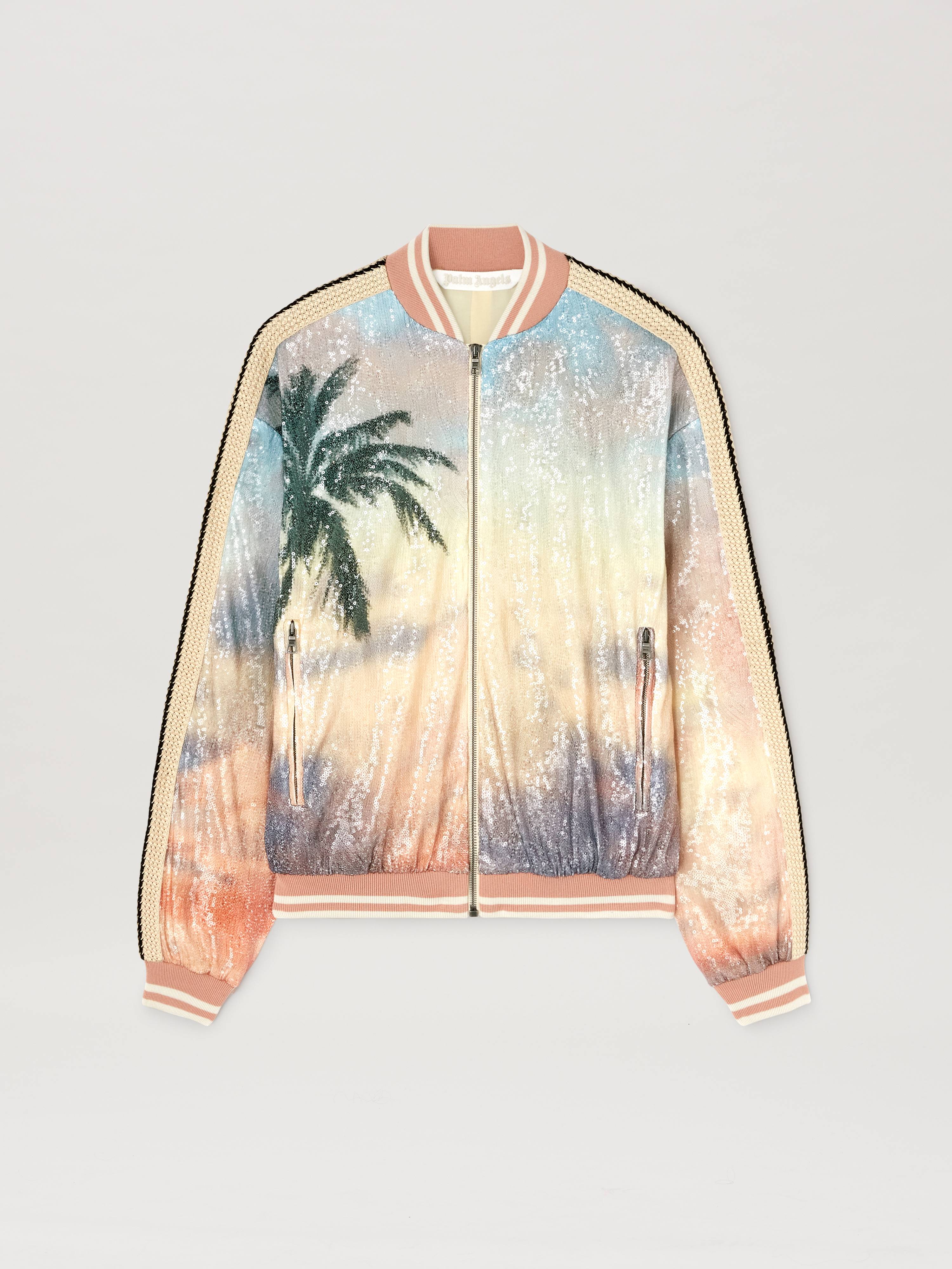 Palm Angels Sunrise Palm Sequins Bomber