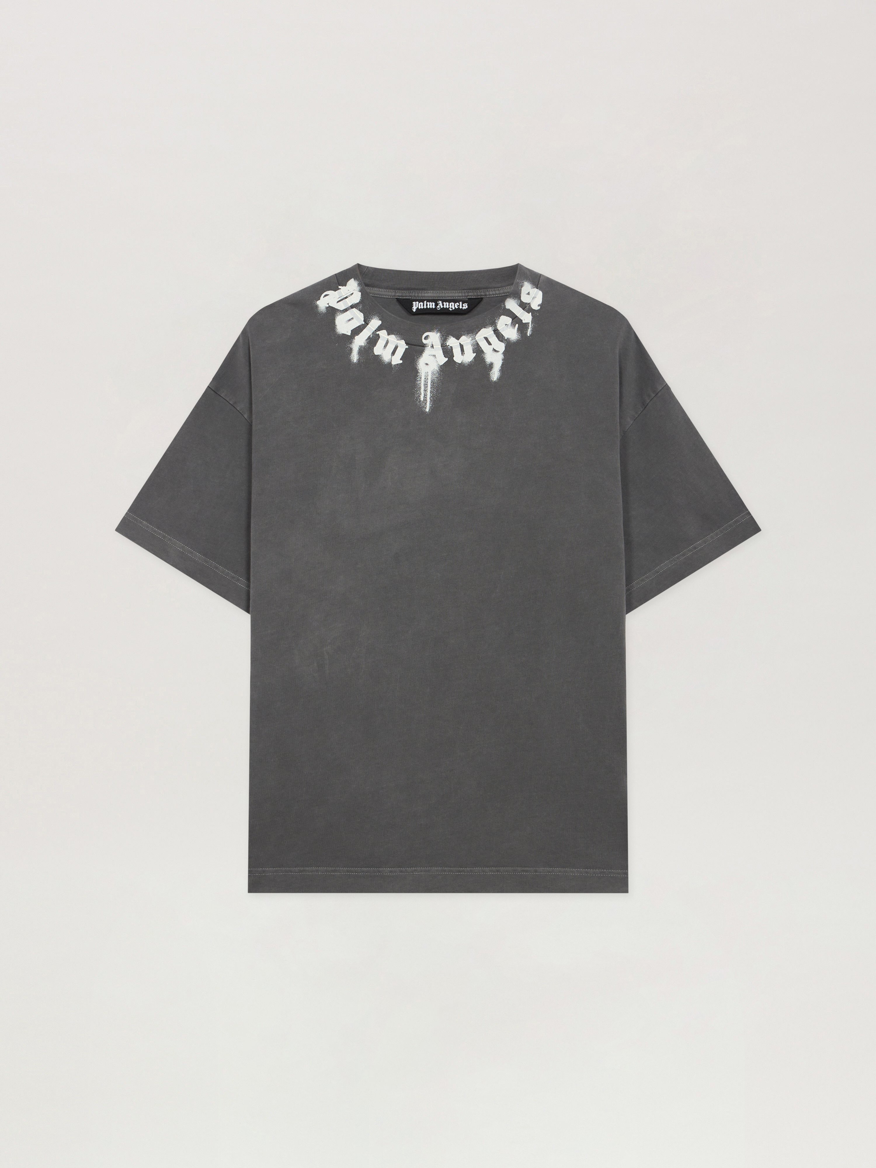 Neck Logo Regular T-Shirt in DARK GREY - OFF WHITE for Men | Palm