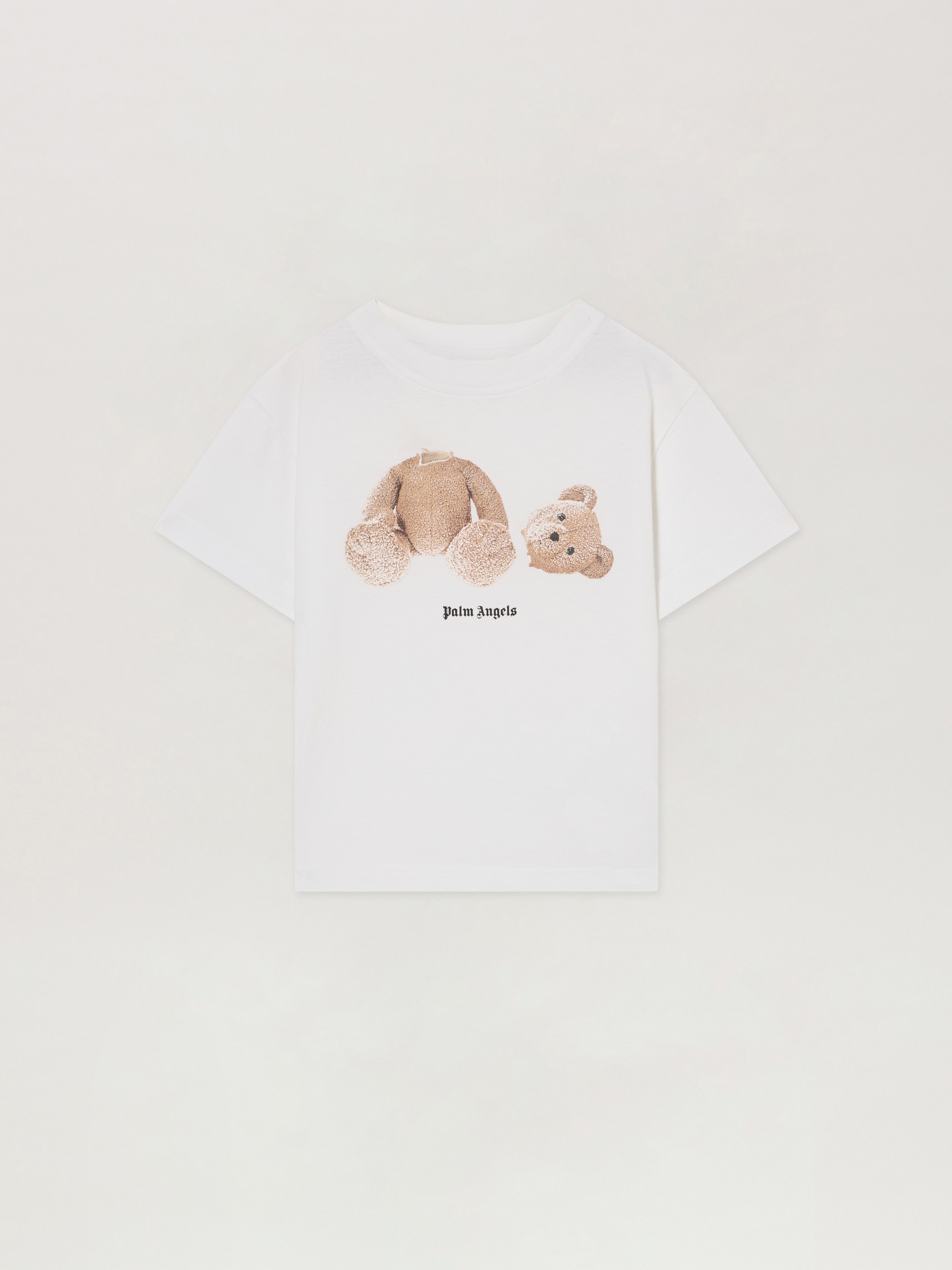 Palm Angels Bear T-Shirt S/S in WHITE BROWN | Palm Angels®