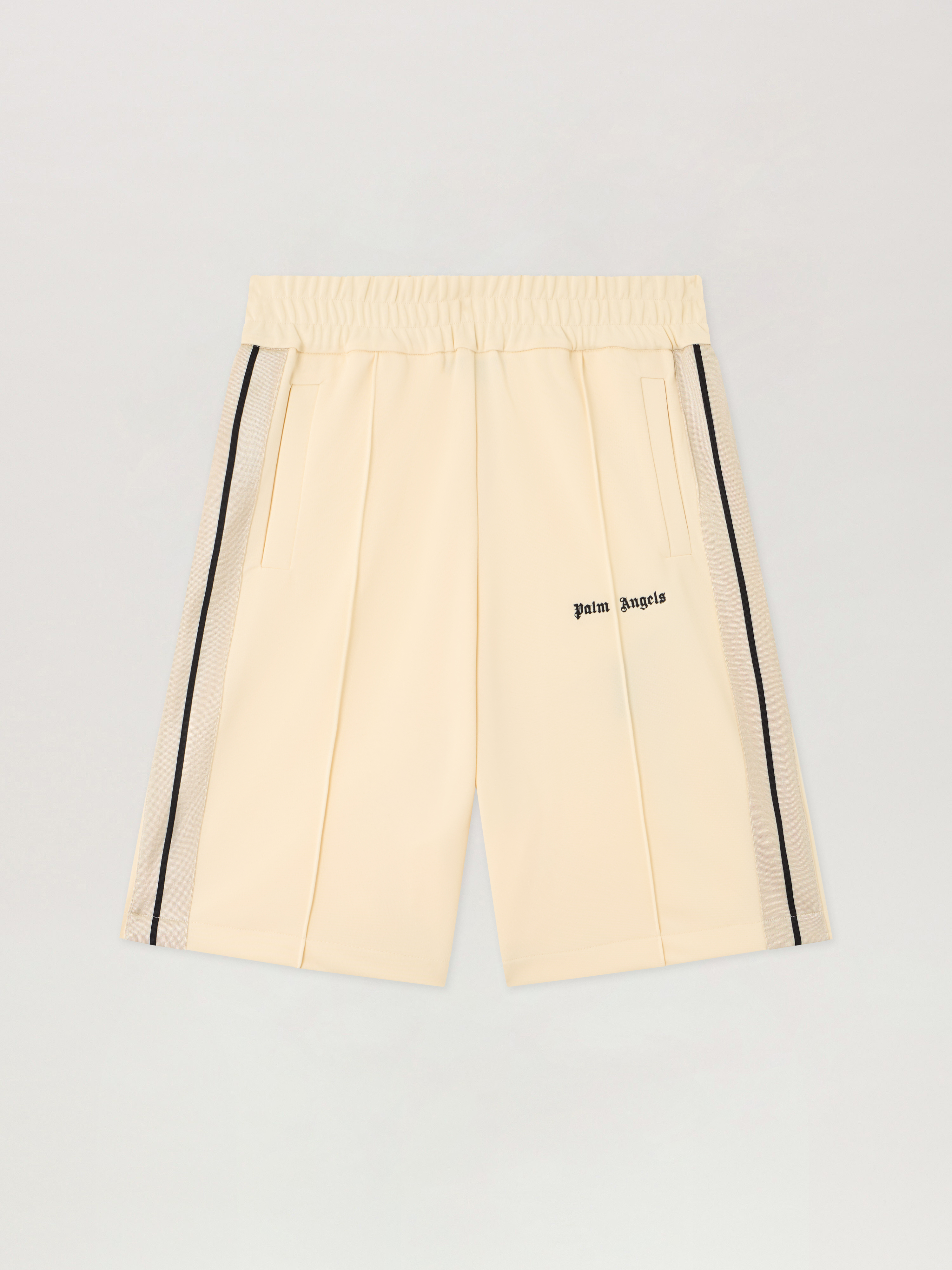 Classic Logo Track Shorts in IVORY BLACK for Men | Palm Angels®