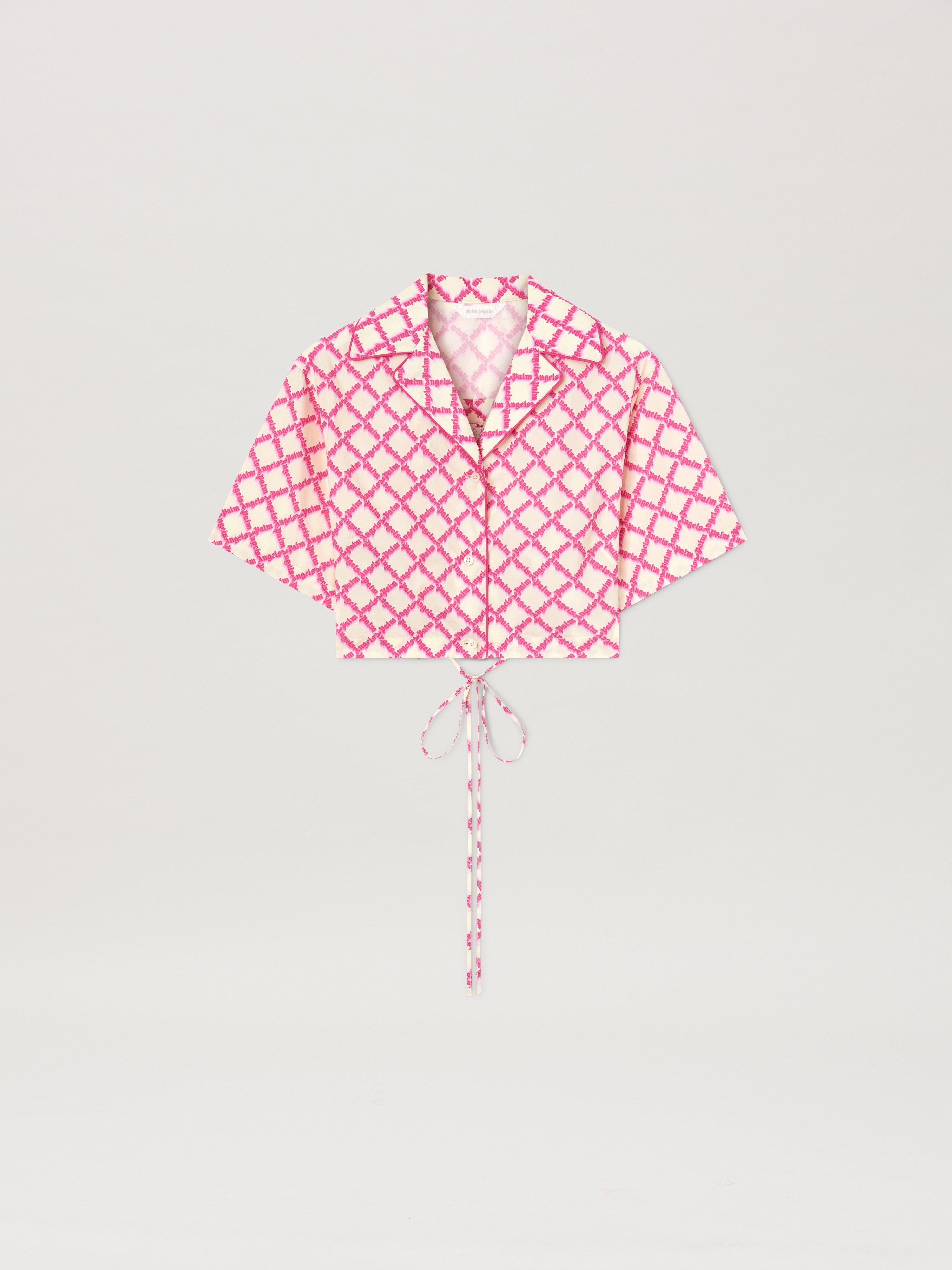 Palm Angels Net Logo Crisscrossed Shirt
