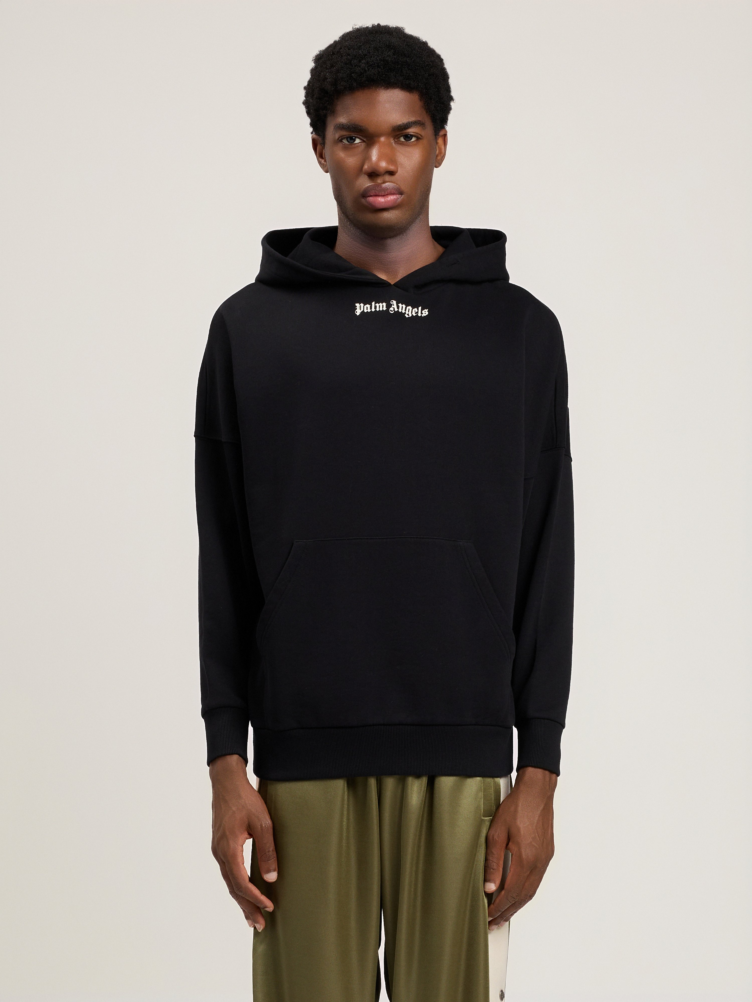 Palm Angels Chic Mini Graphic Sweater For Men In Black