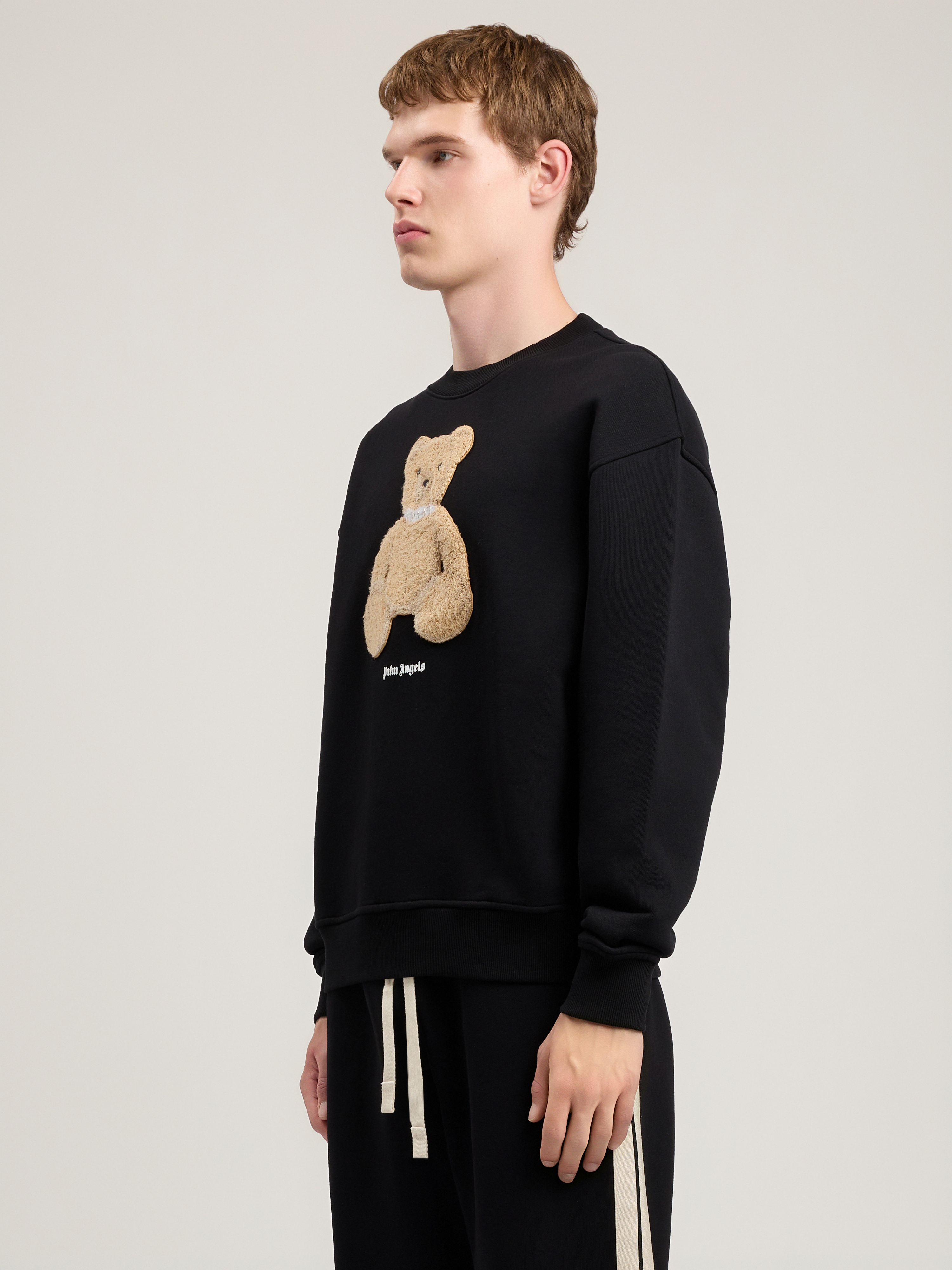 Palm Angels Black Graphic Crew Neck Sweatshirt