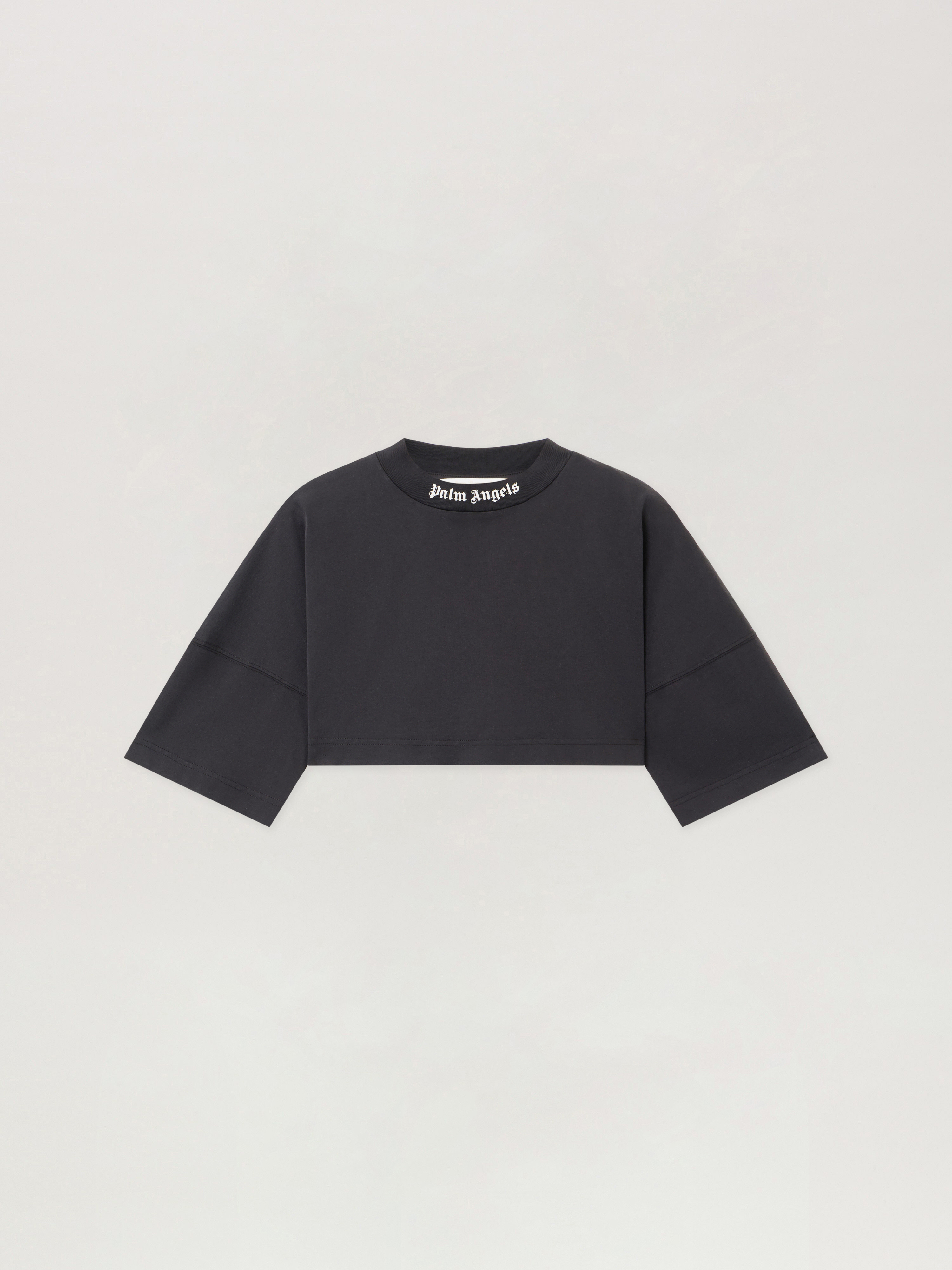 Back Curved Logo Mini Tee in BLACK - OFF WHITE for Women Back Curved Logo Mini Tee in BLACK - OFF WHITE for Women