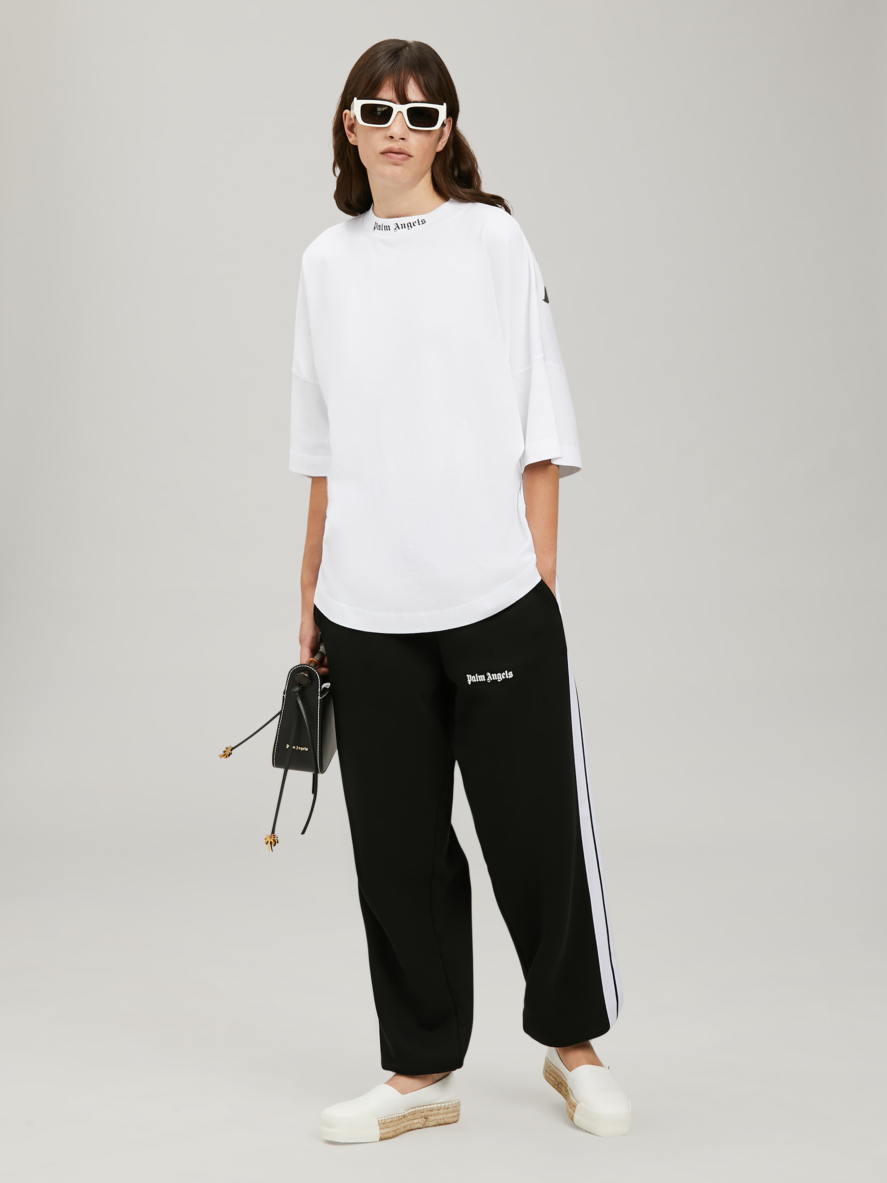 Palm Angels Classic Logo Over Tee In White