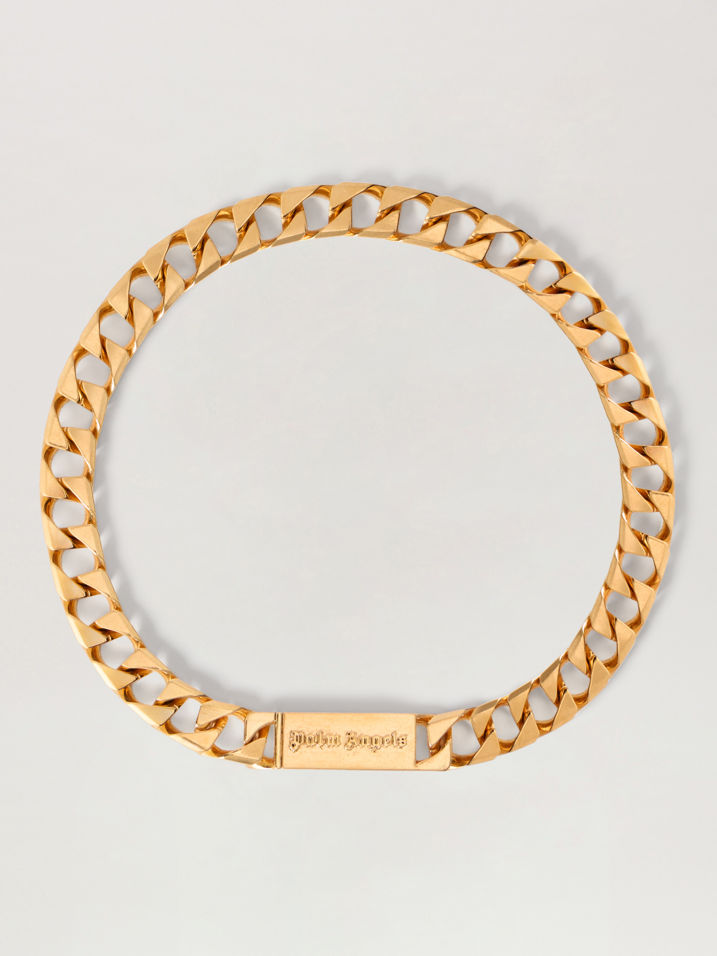 Palm Angels Cuban Link Chain Necklace In Gold