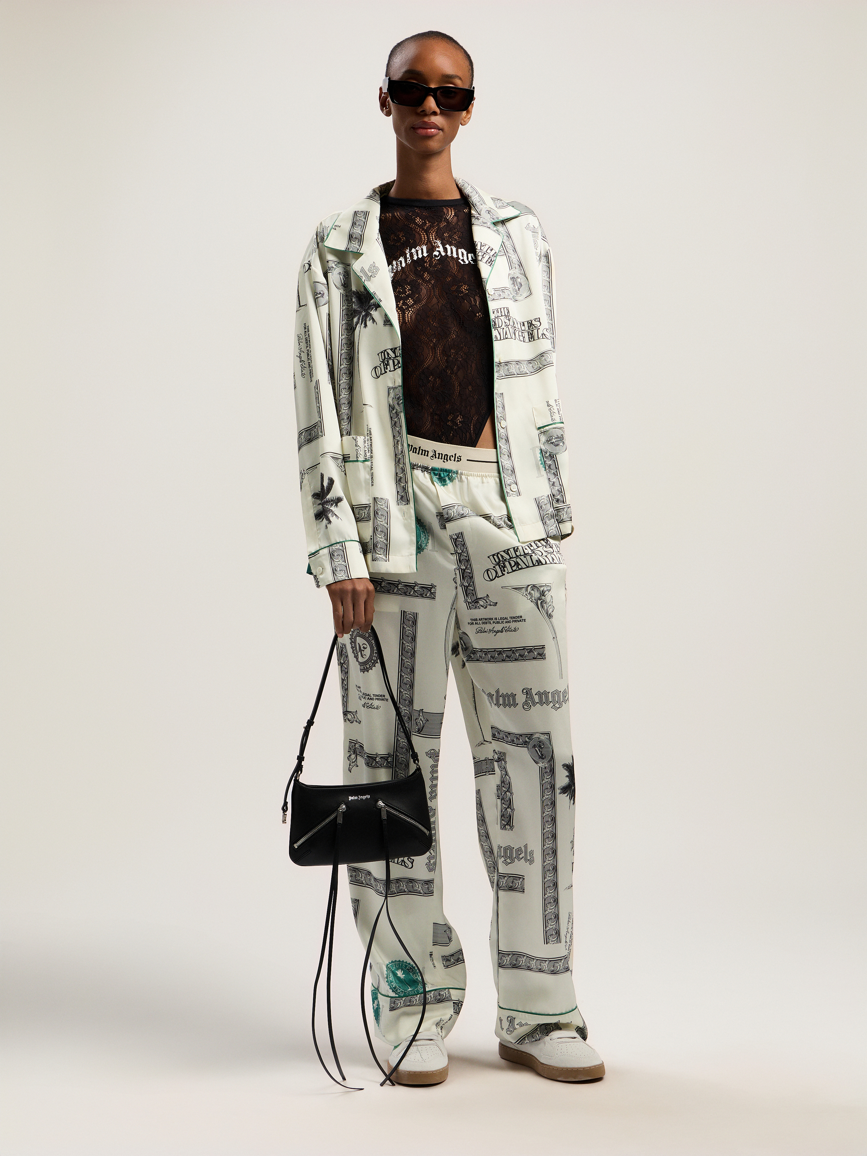 Palm Angels Zip-up Giorgina Bag In Black