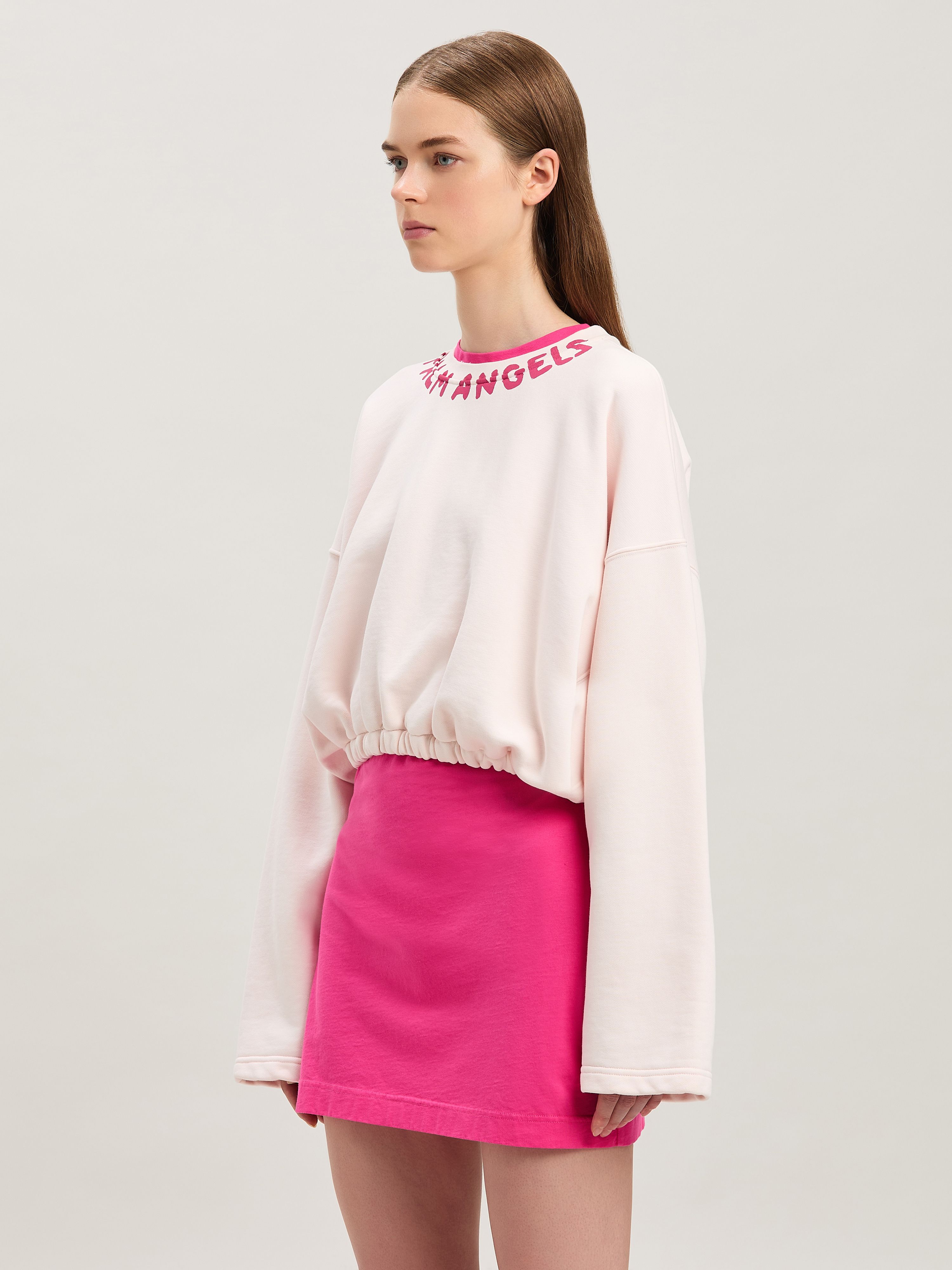 Palm Angels Bold Logo Cropped Sweatshirt