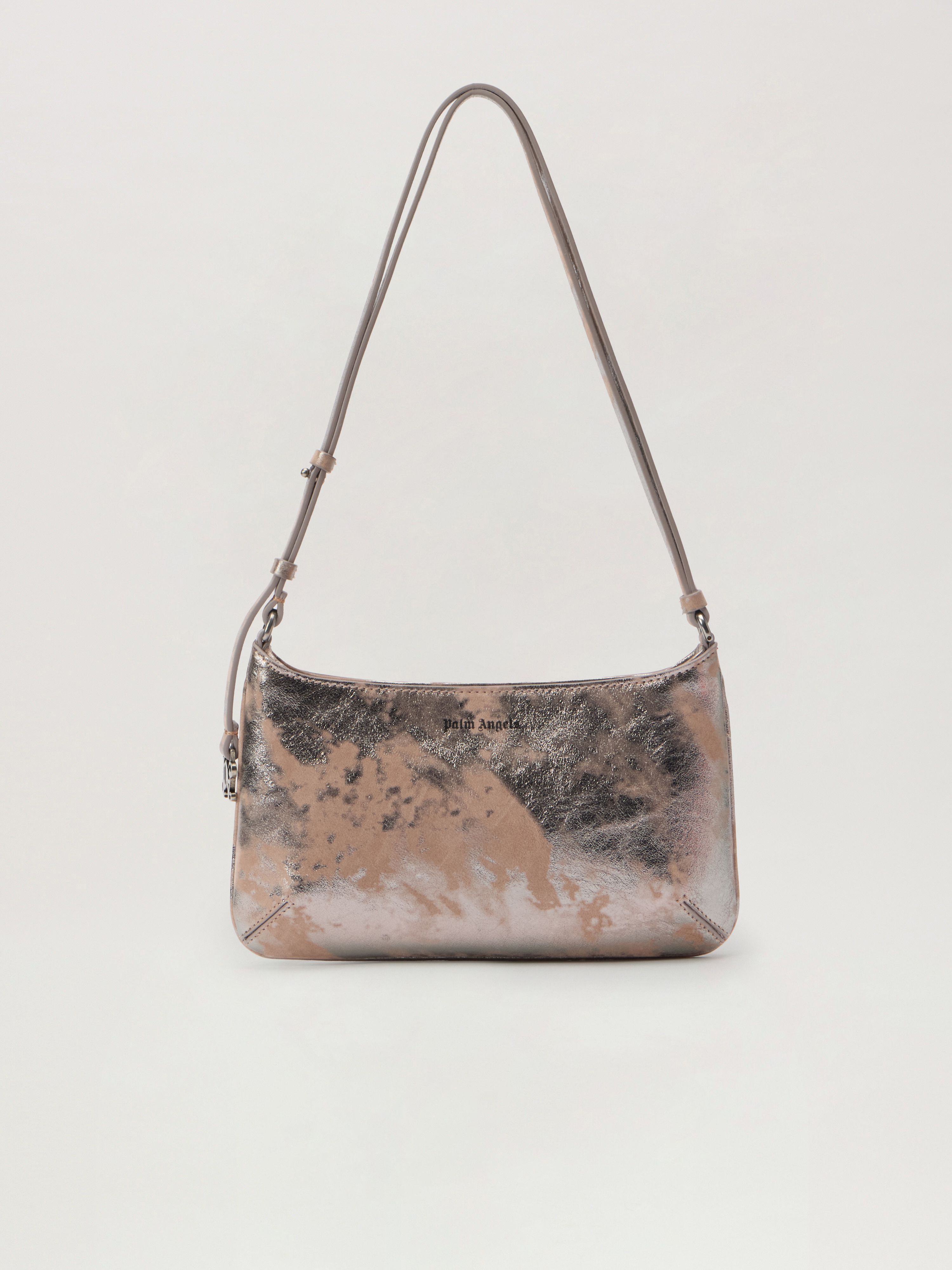 Palm Angels Giorgina Wrinkled Leather Shoulder Bag In Gold