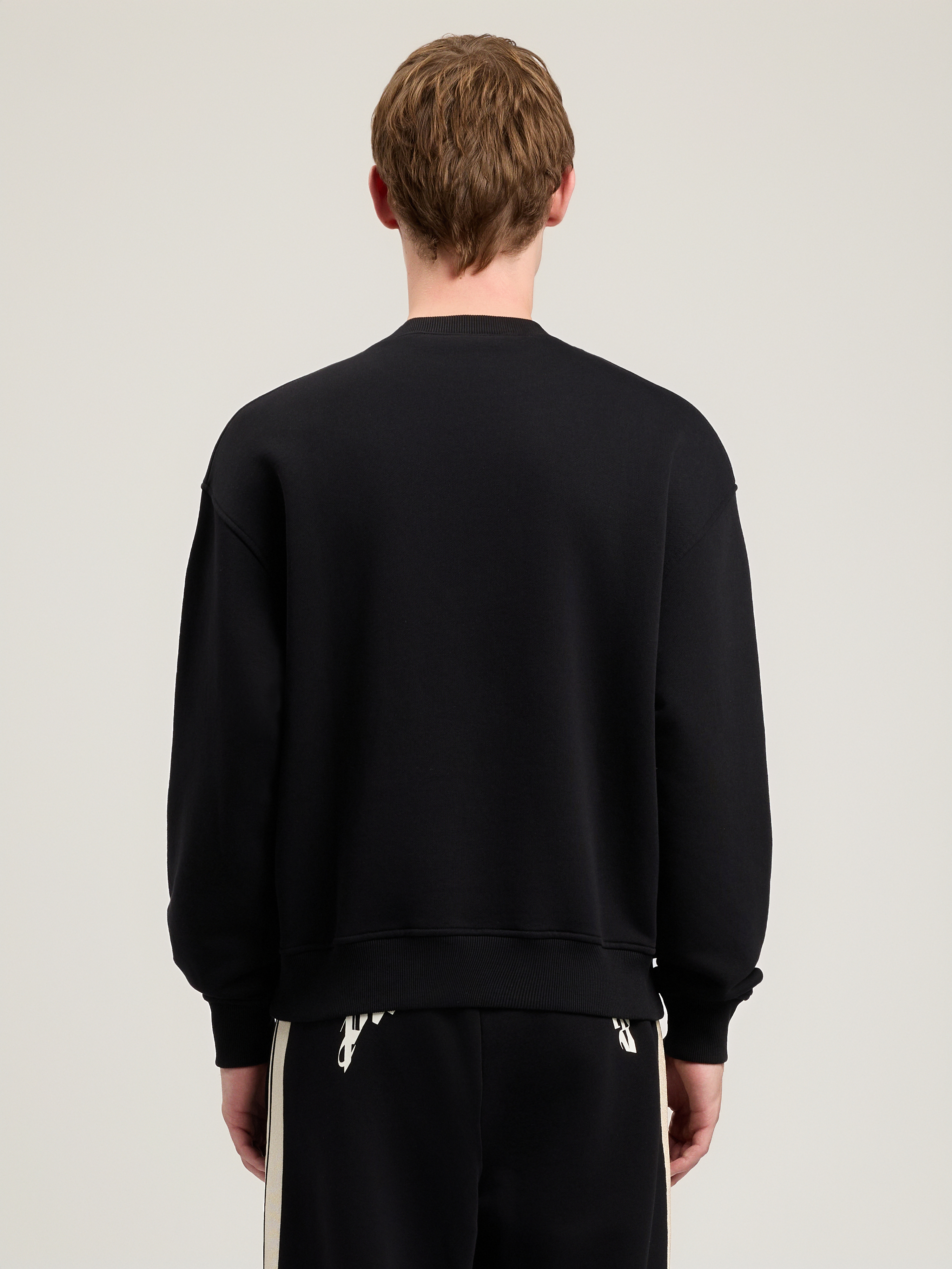 Palm Angels Black Graphic Crew Neck Sweatshirt