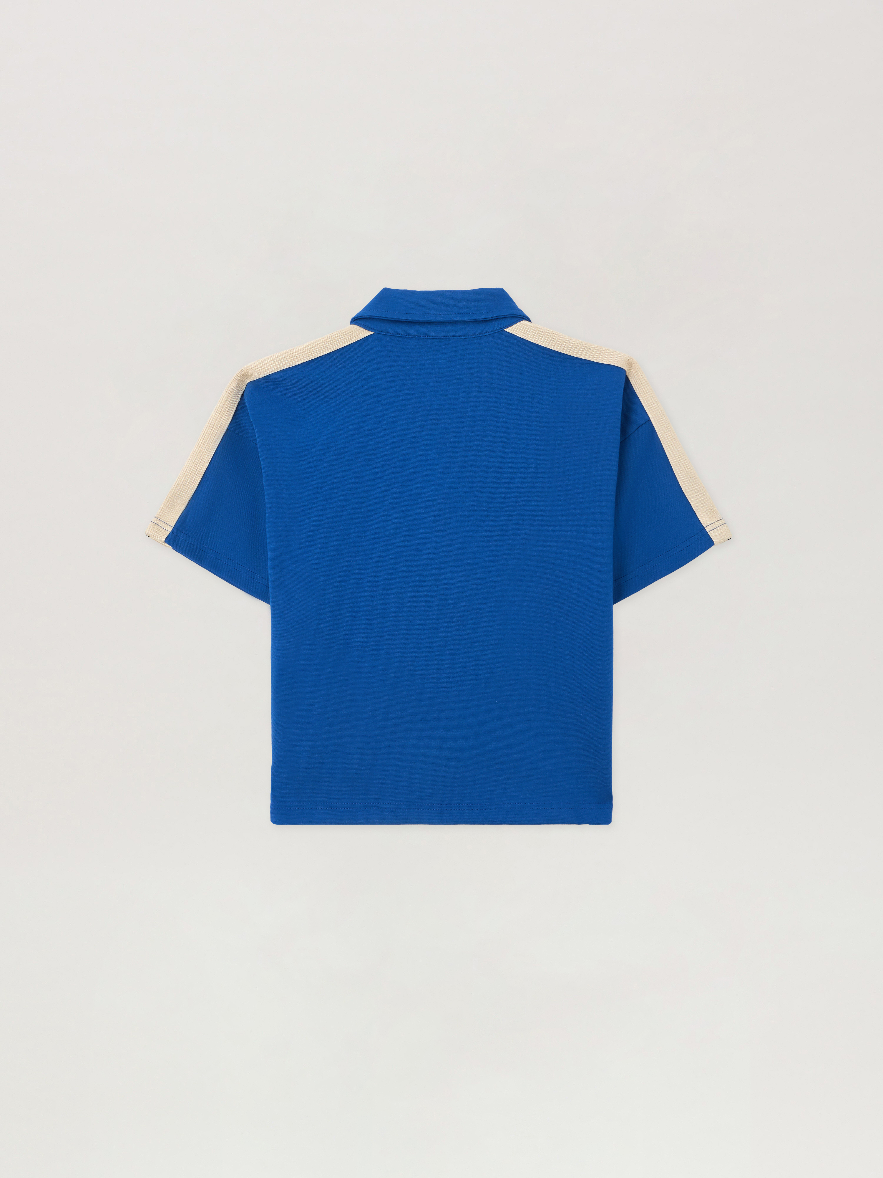  Palm Angels Curved Logo Track Polo Shirt Kids  Blu/blue 