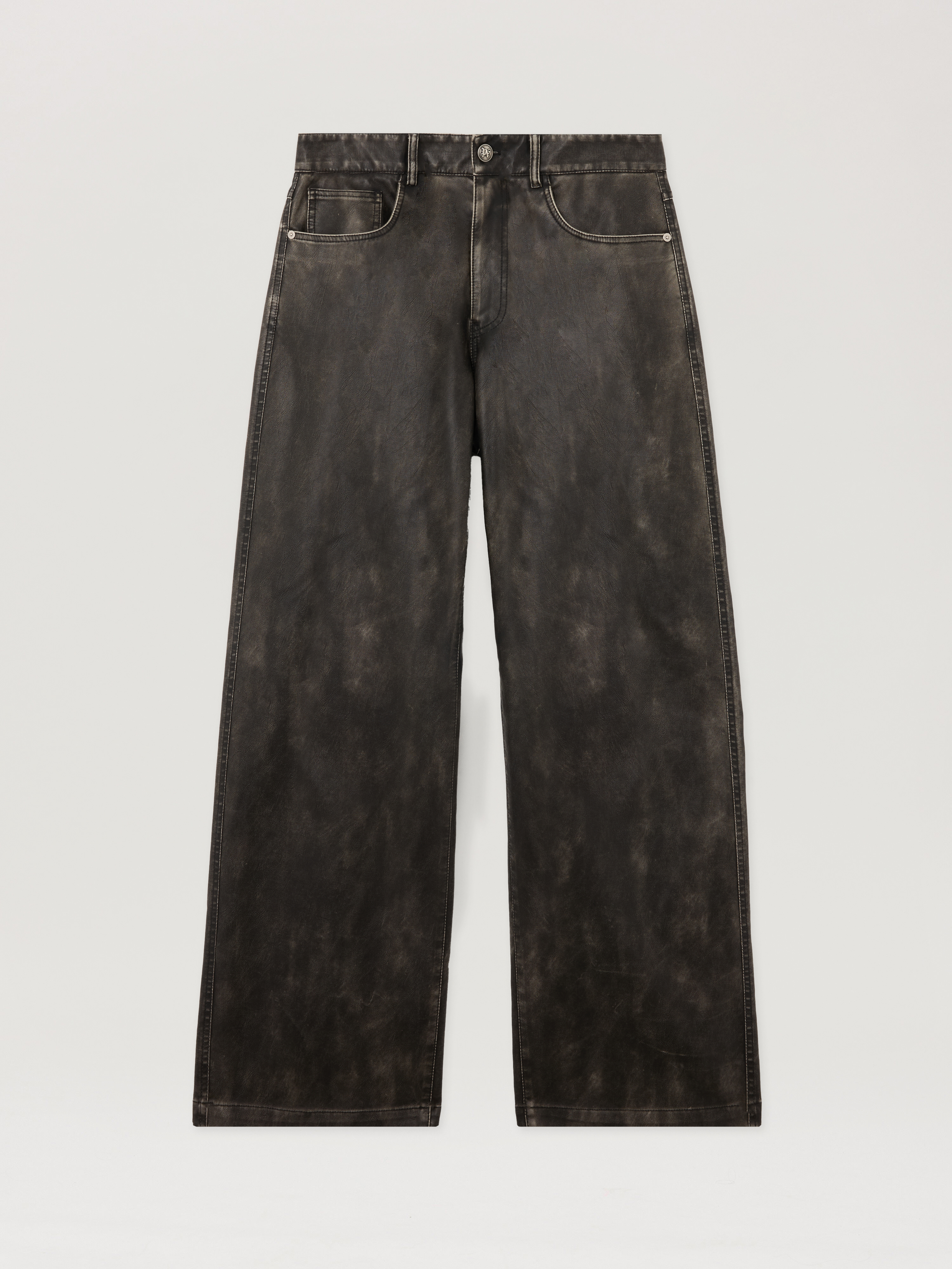 Palm Angels Curved Logo Coated Pants