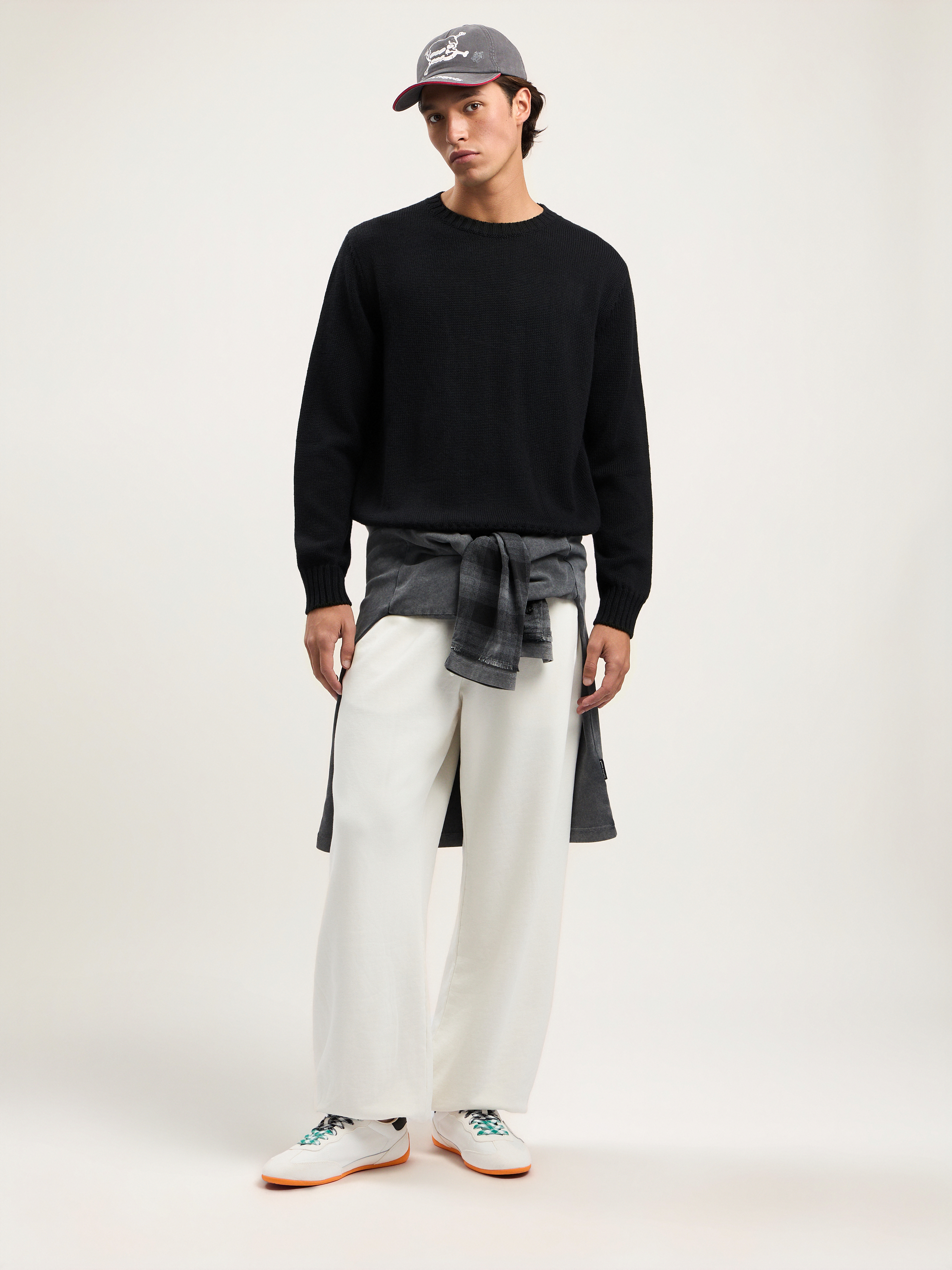 Palm Angels Back Curved Logo Sweater In Multi