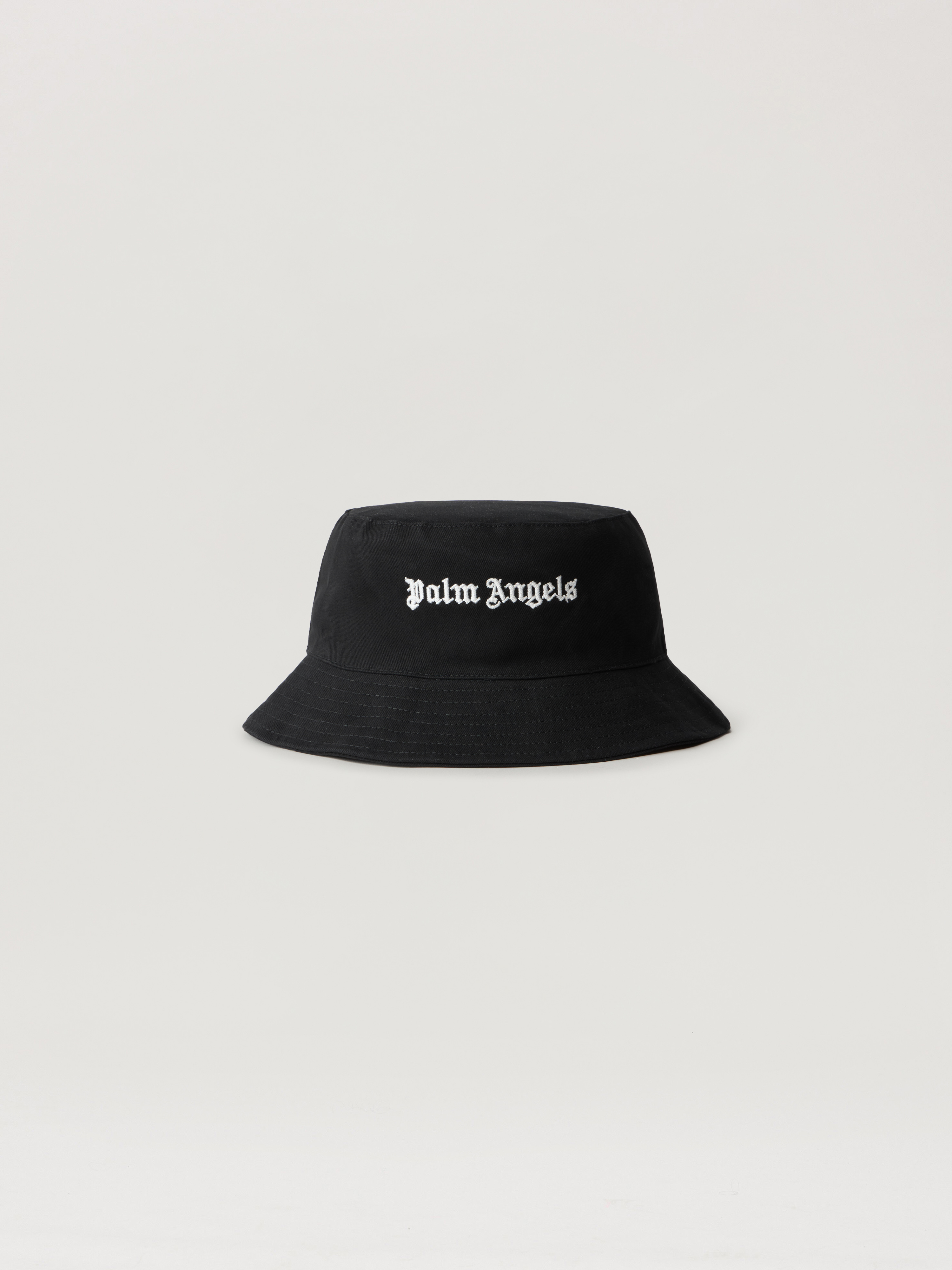 【rana' 】PALM ANGELS ブラック バケットハット Classic Logo Bucket Hat in NERO/BLACK | Palm Angels®