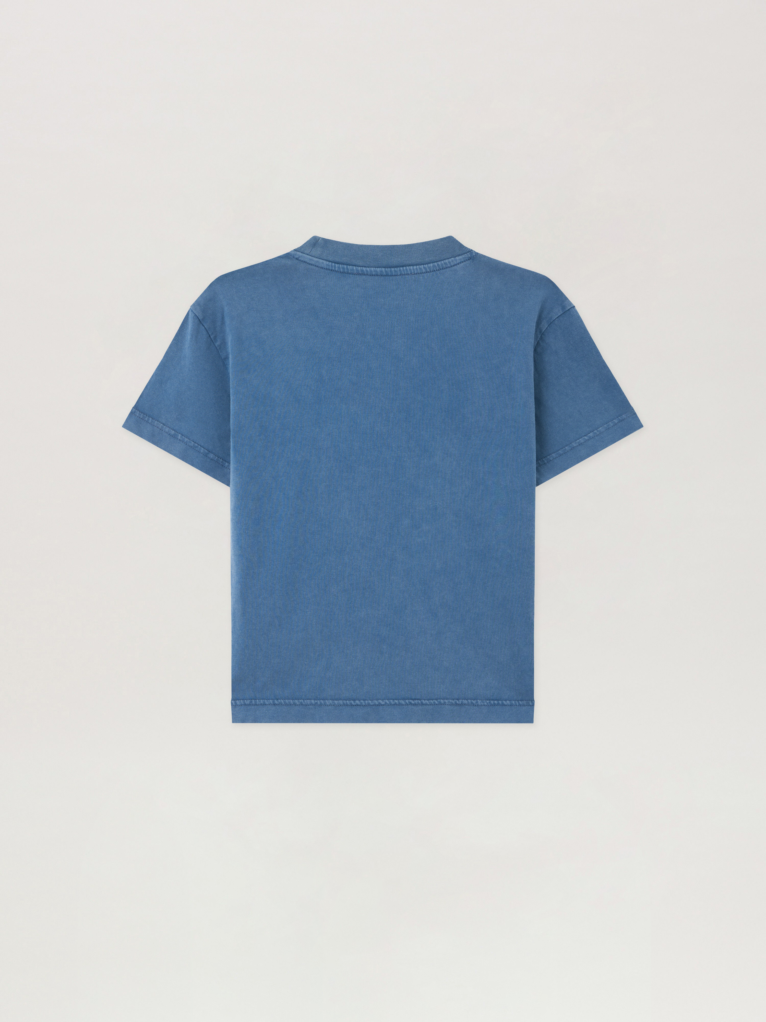  Palm Angels Curved Logo Faded T-shirt Kids  Blu/blue 
