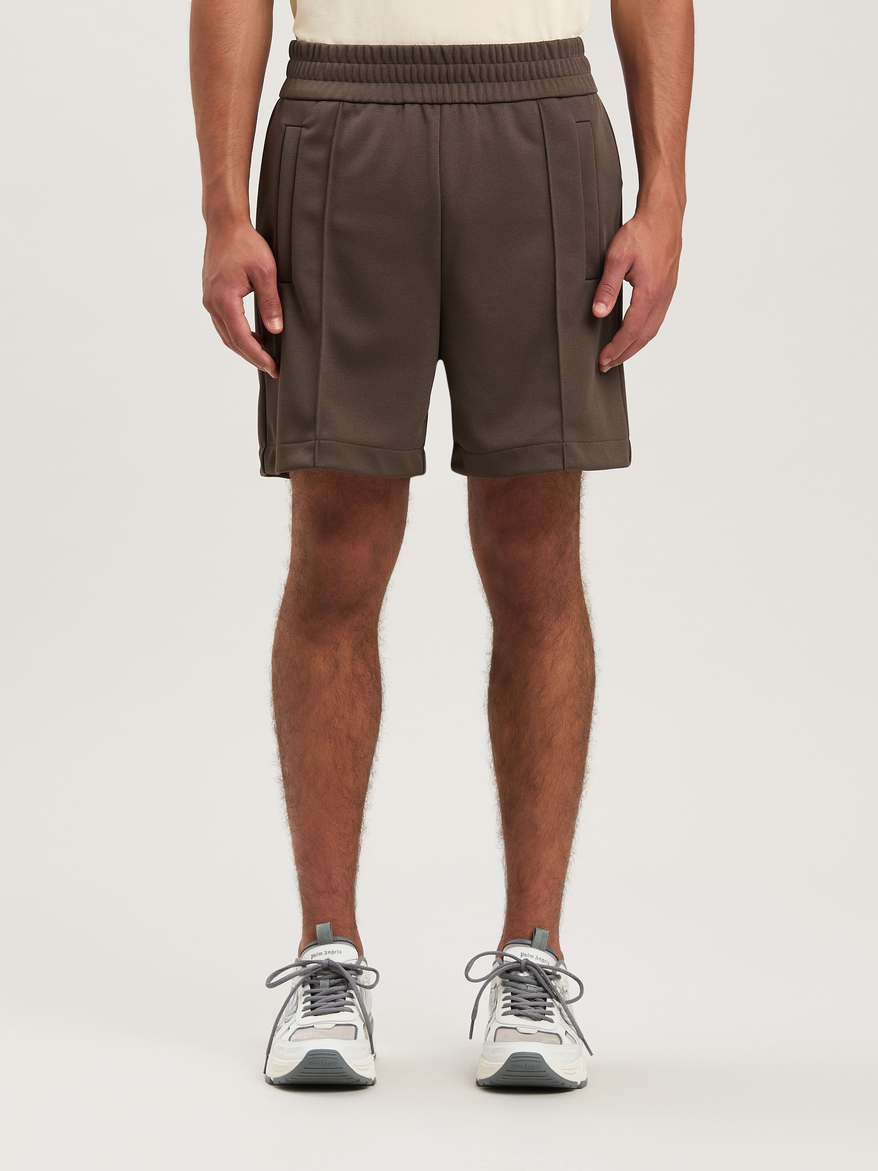 Palm Angels Curved Logo Track Shorts