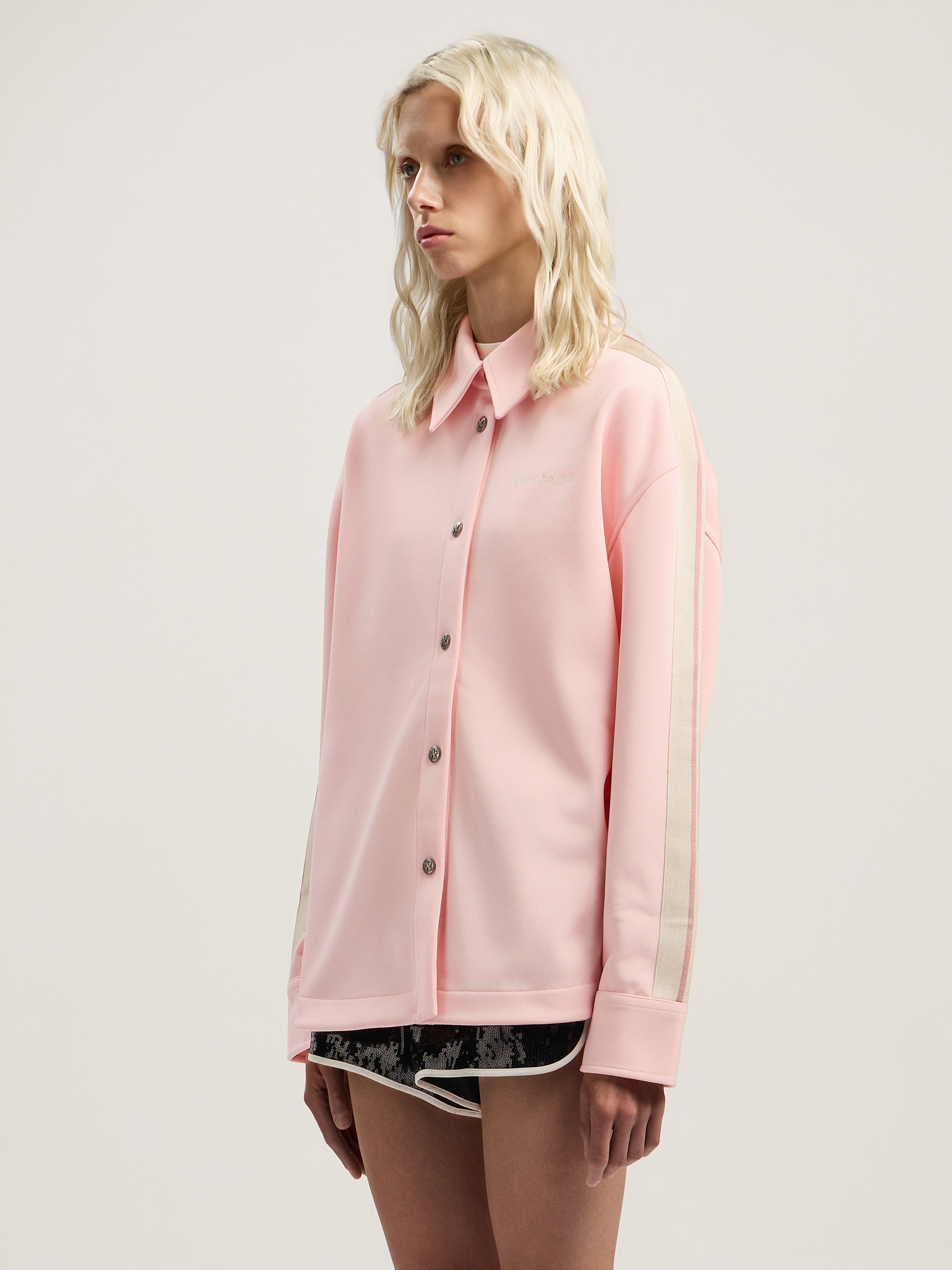 Palm Angels Classic Logo Tonal Track Shirt In Multi