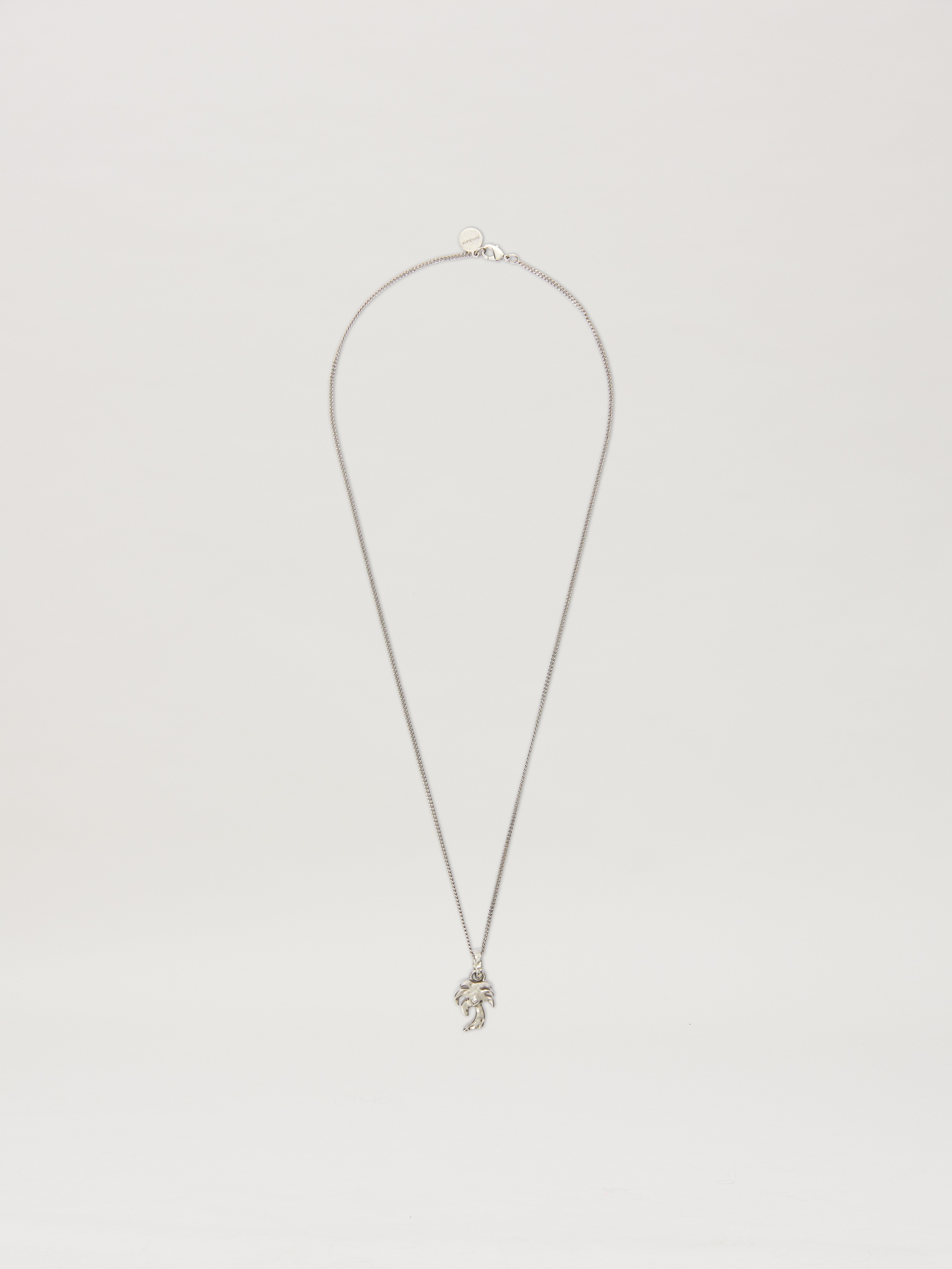 Palm Angels PALM MELTED CHARM NECKLACE SILVER - TRAN