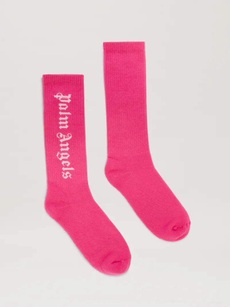 Palm Angels Jacquared Logo High Socks
