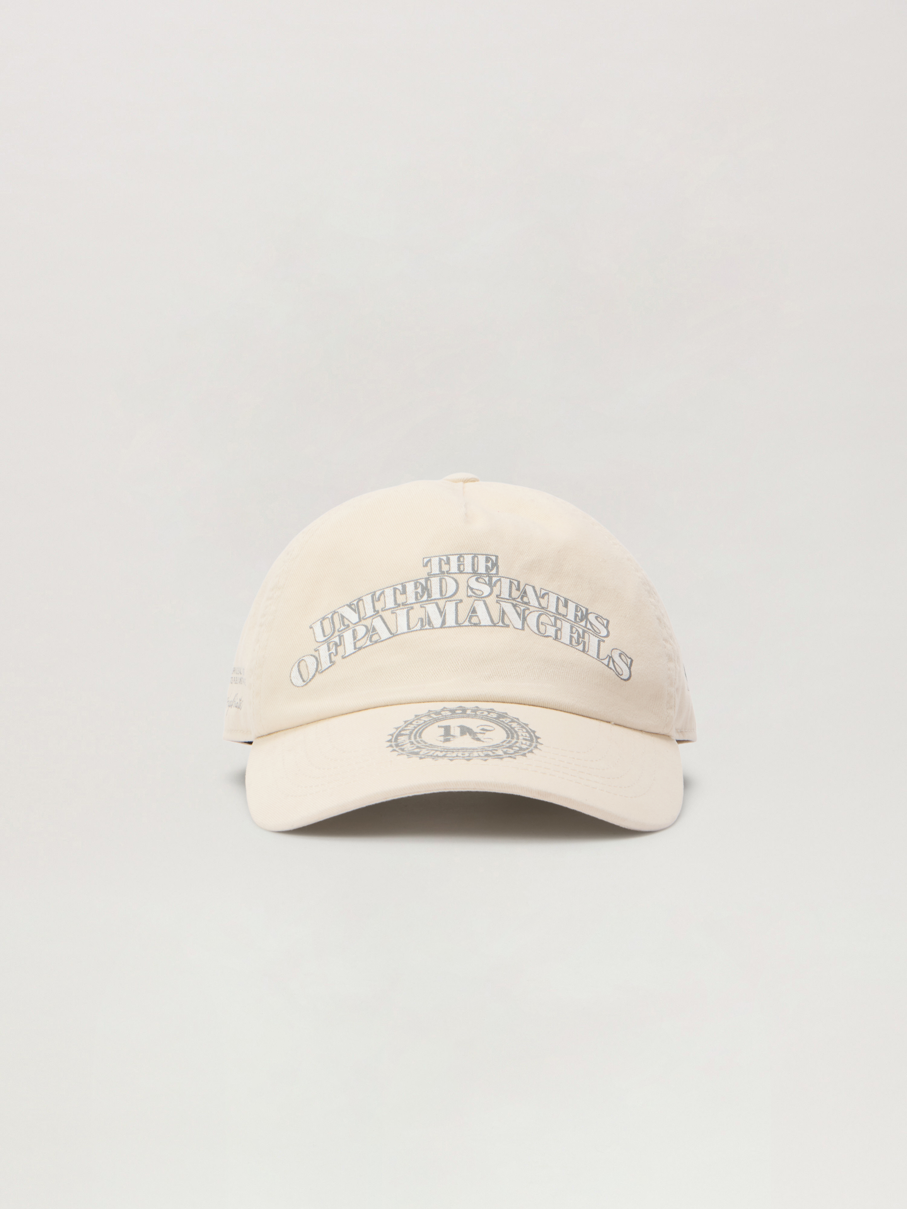 Palm Angels Dollar Embroidered Cap In Neutral