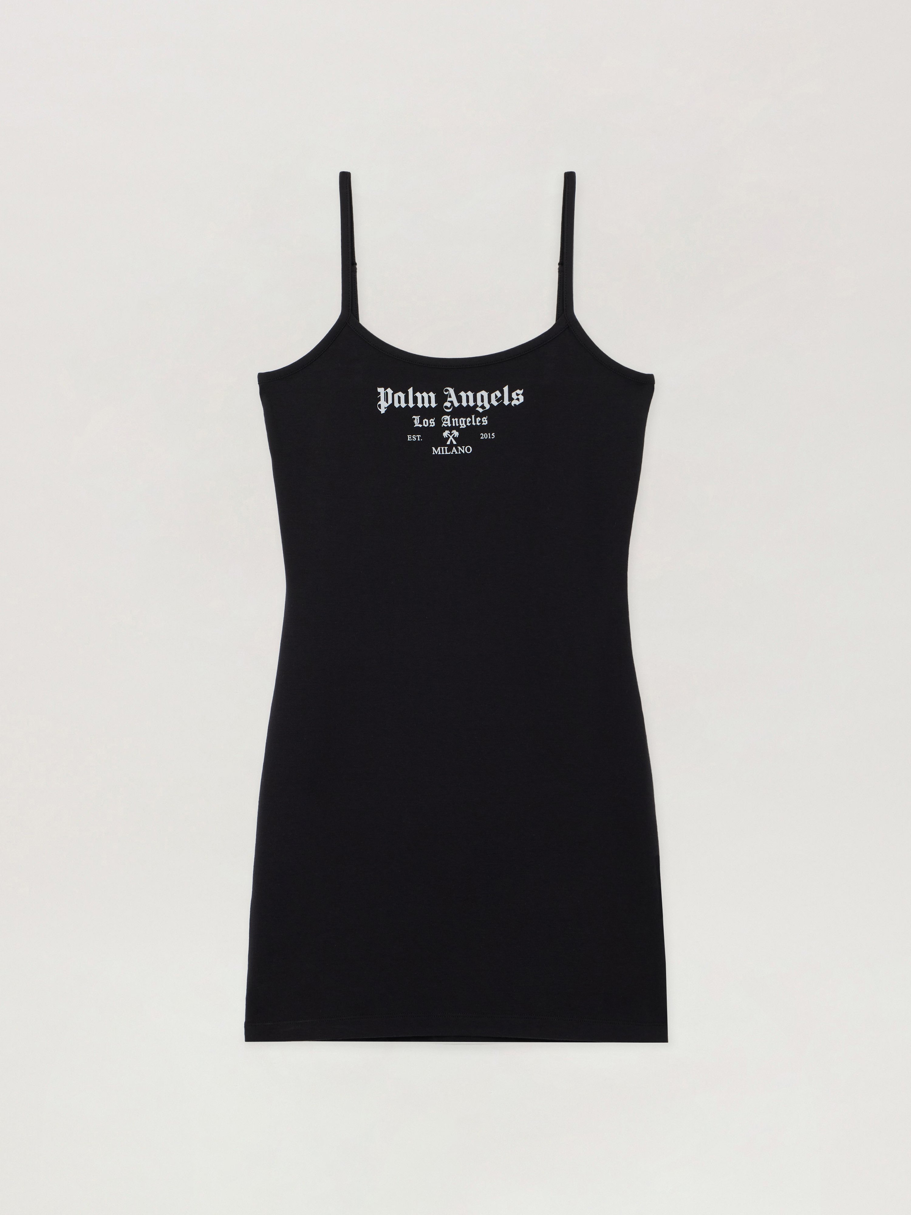 Palm Angels Women Black Logo Scoop Neck Mini Dress, Xs Luxury Dresses For Women Darveys