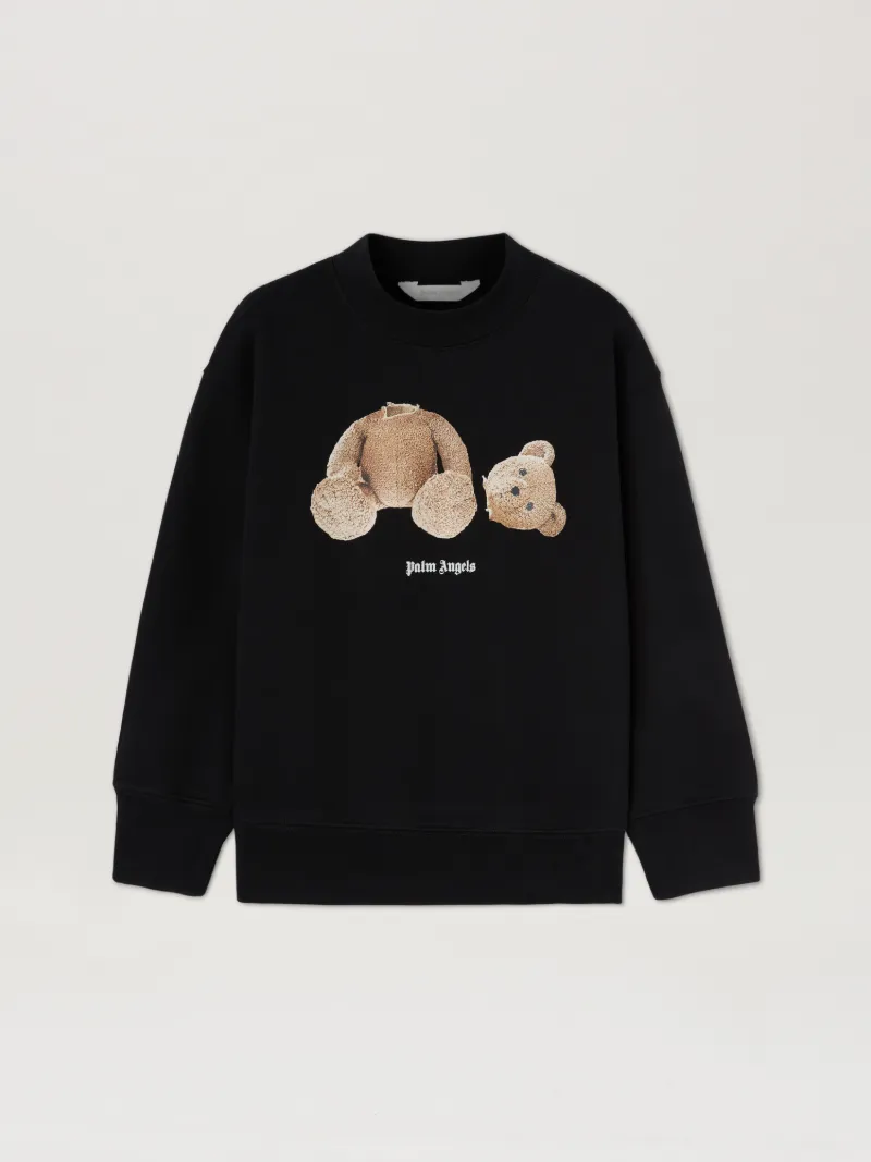 PALM ANGELS BEAR CREWNECK in BLACK BROWN | Palm Angels®