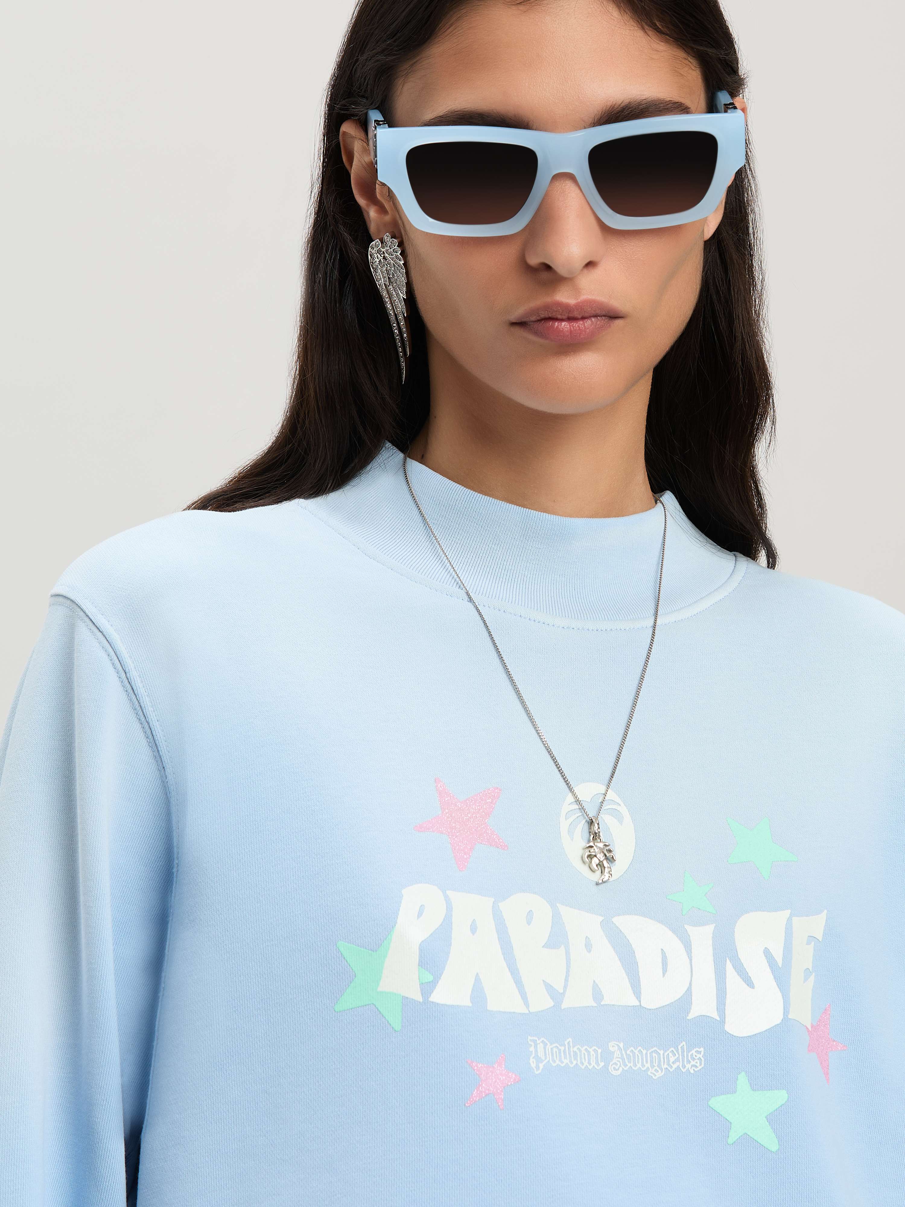Palm Angels Paradise Fitted Crewneck Sweatshirt