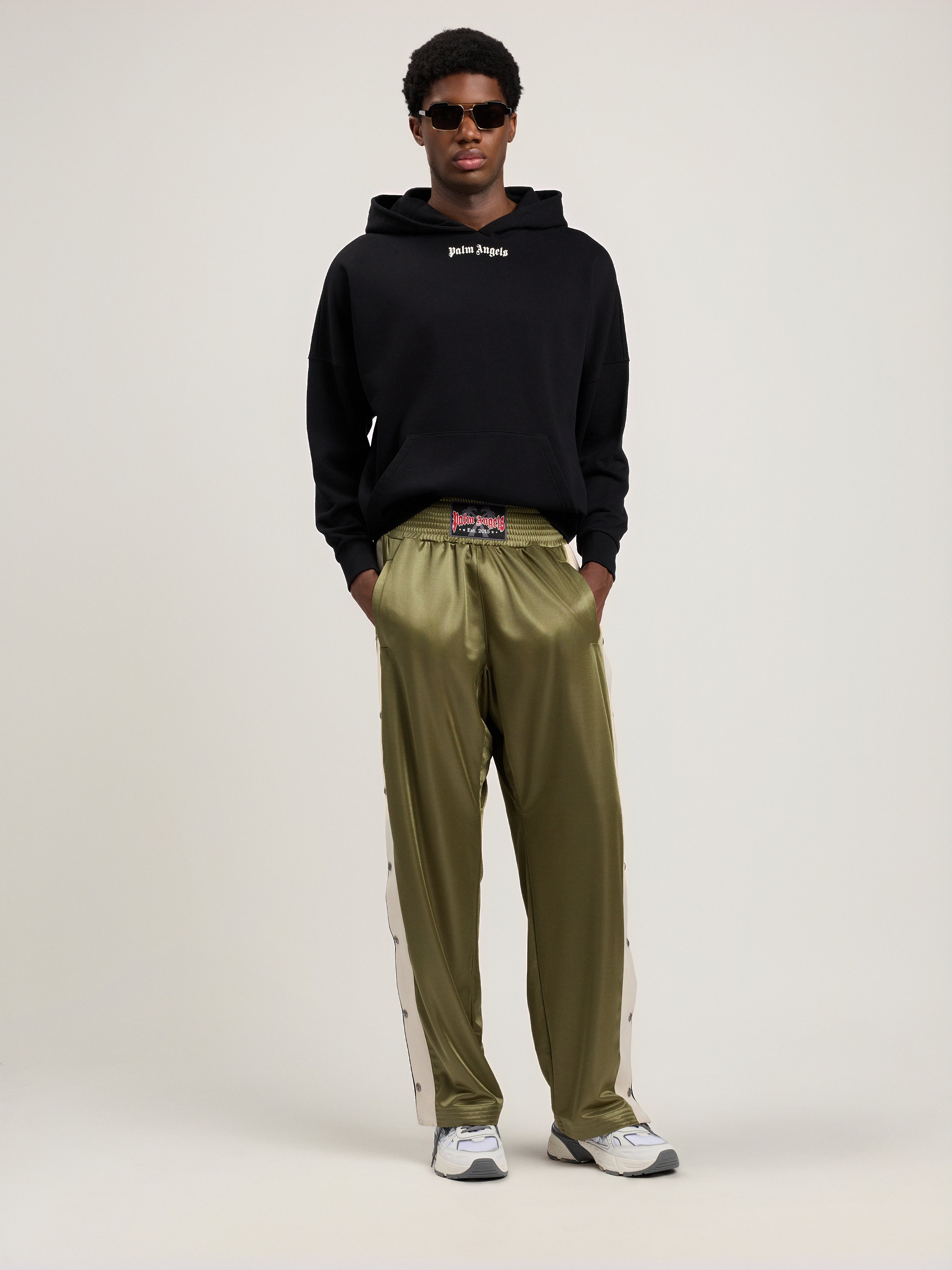 Palm Angels Chic Mini Graphic Sweater For Men In Black