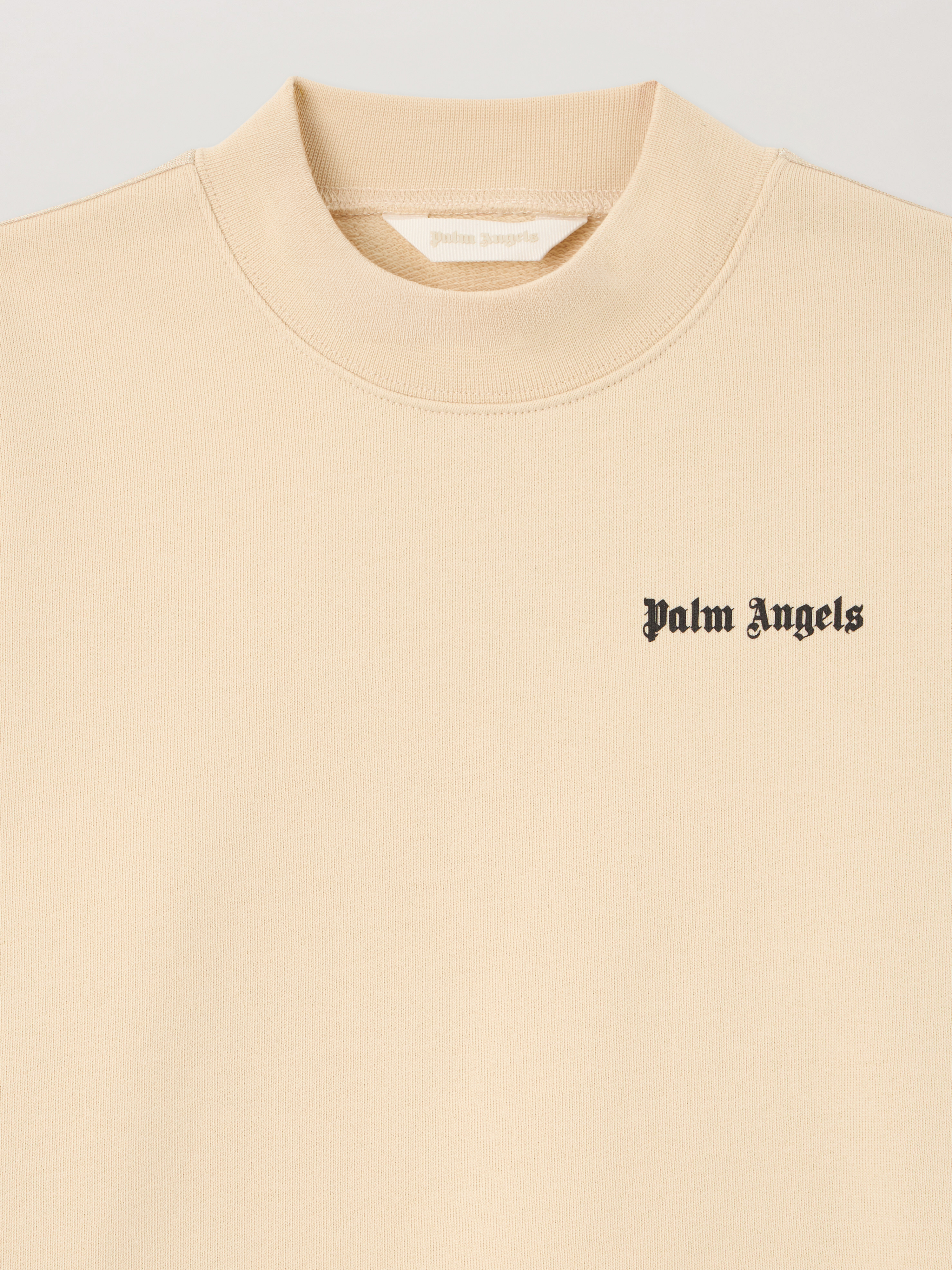  Palm Angels Curved Logo Track Sweatshirt Kids  Sabbia/sand 