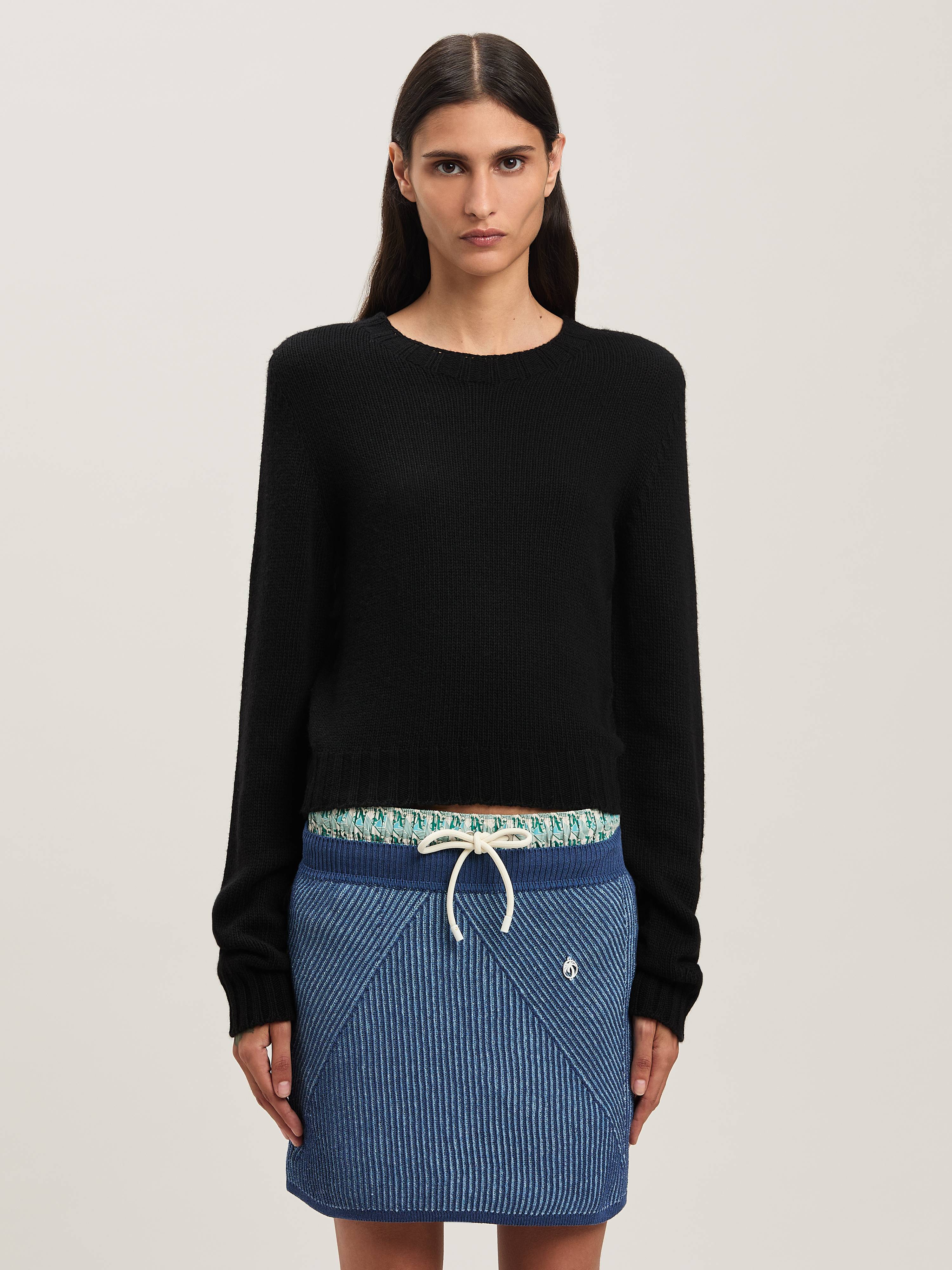 Palm Angels Embroidere Curved Logo Knit Sweater