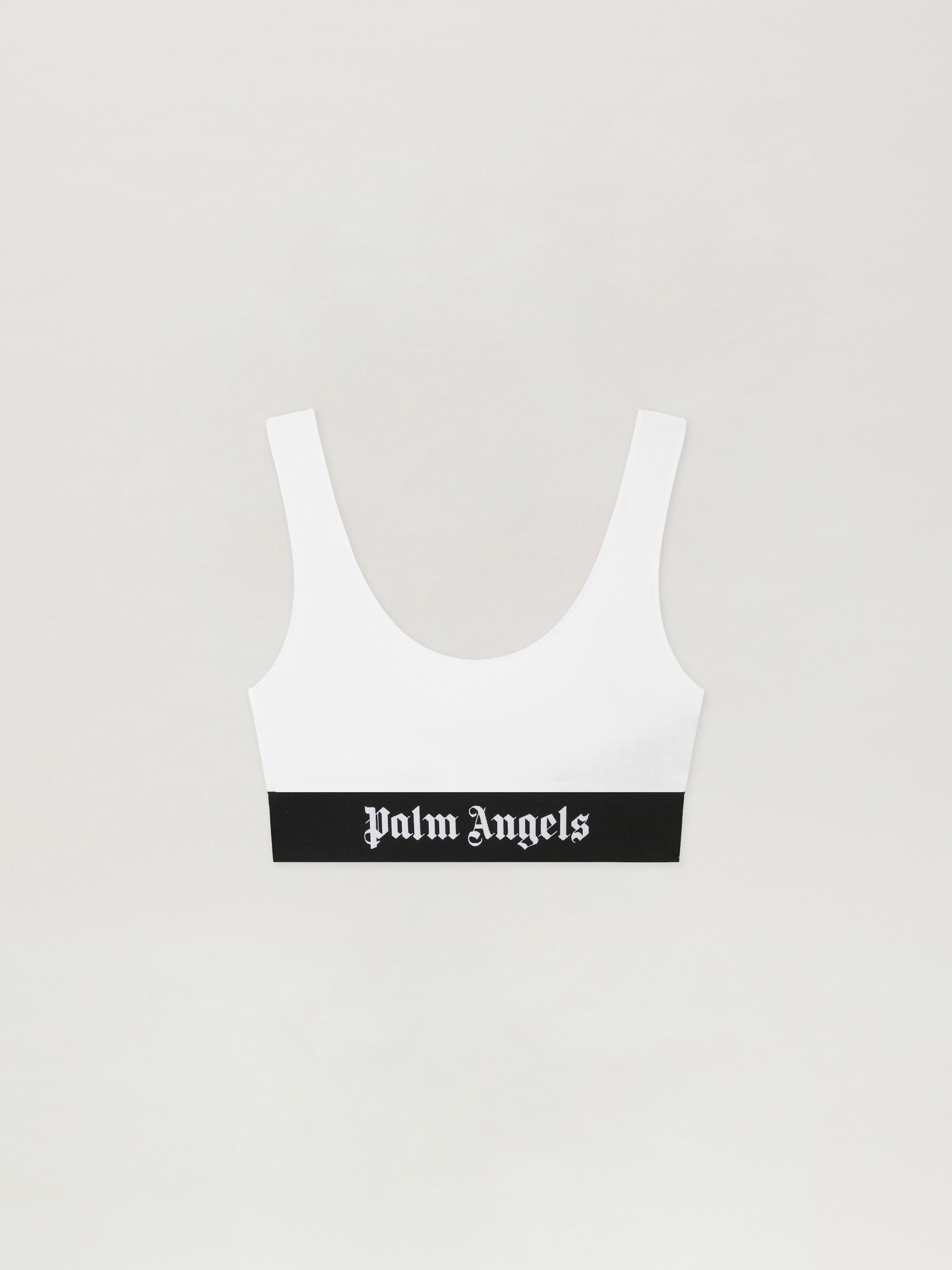 Classic Logo Sports Bra in WHITE WHITE for Women | Palm Angels®