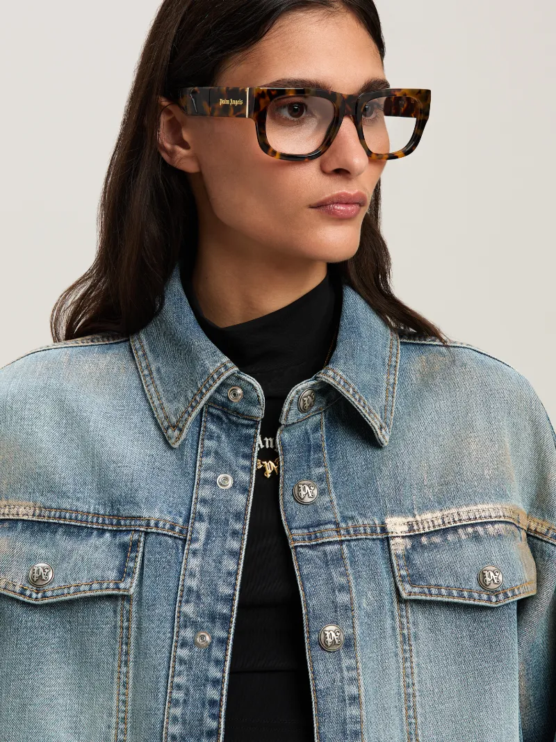 Palm Angels Metal Brushed Denim Shirt