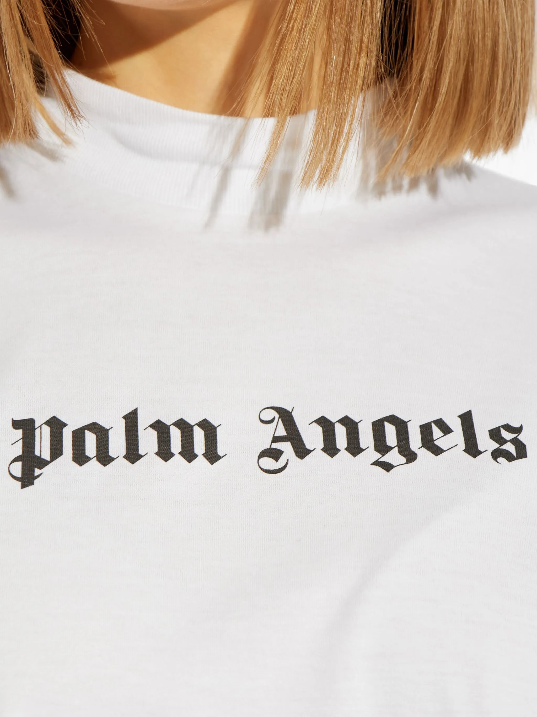 Palm Angels Classic Logo Cropped T-shirt In Multi